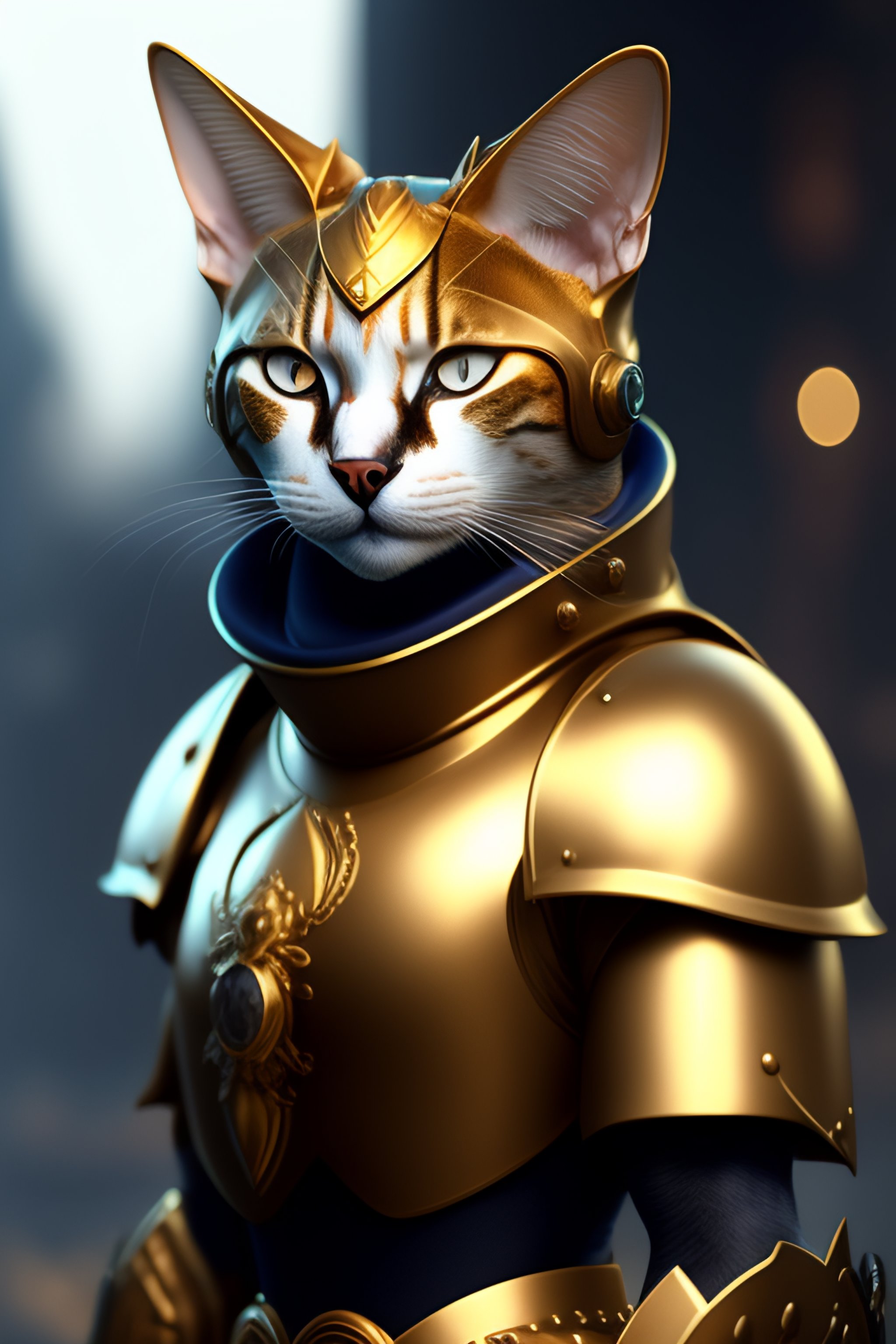 Lexica - A humanoid cat soldier. helmet with ears