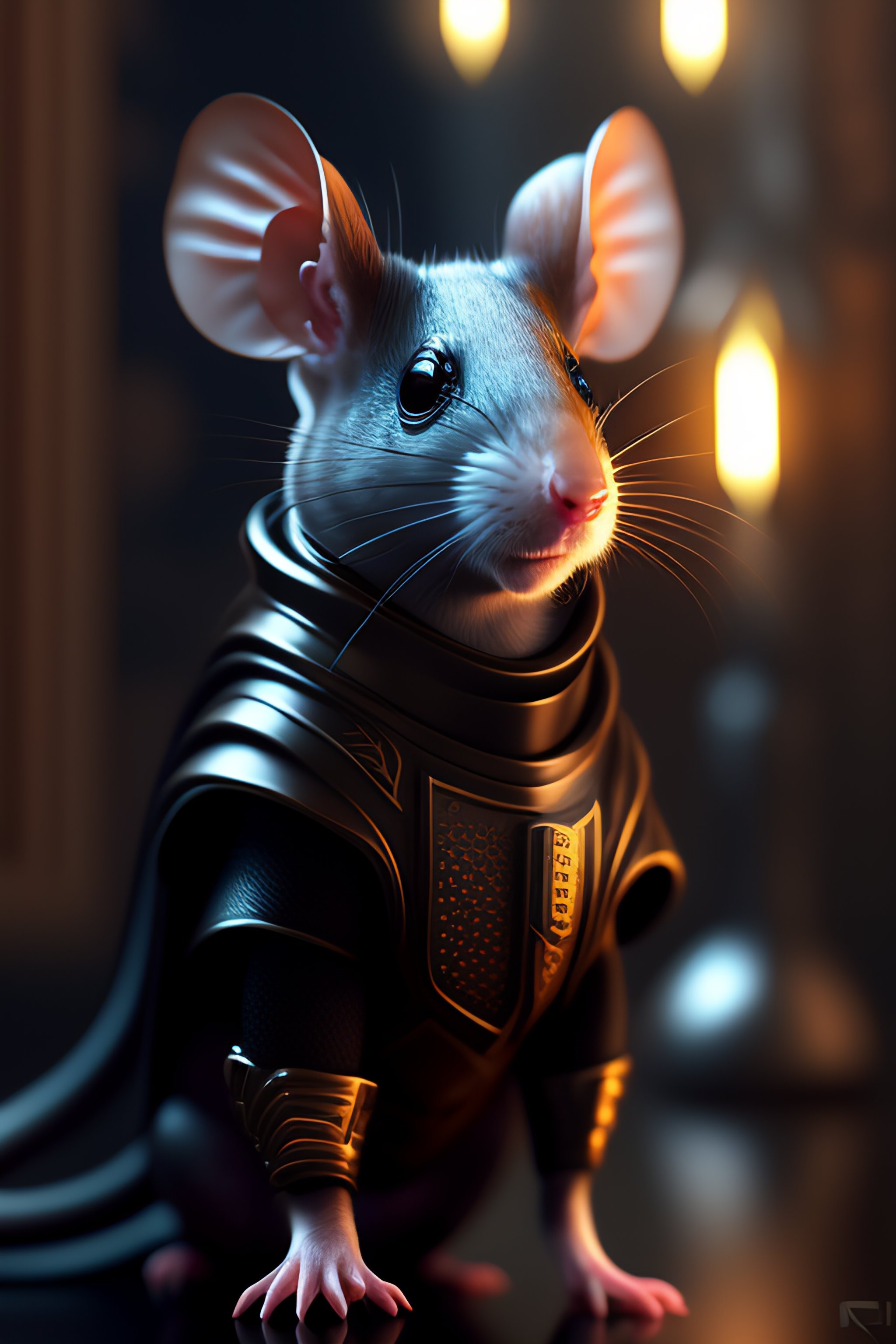 Lexica - Rat, destroyed to pieces with glowing black visor as a ...