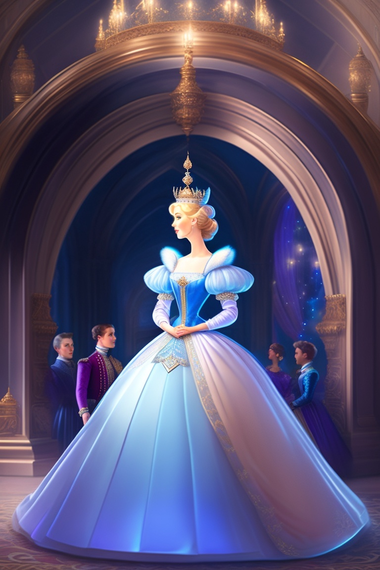 Lexica - Cinderella thanked her fairy godmother and set off to the ball ...