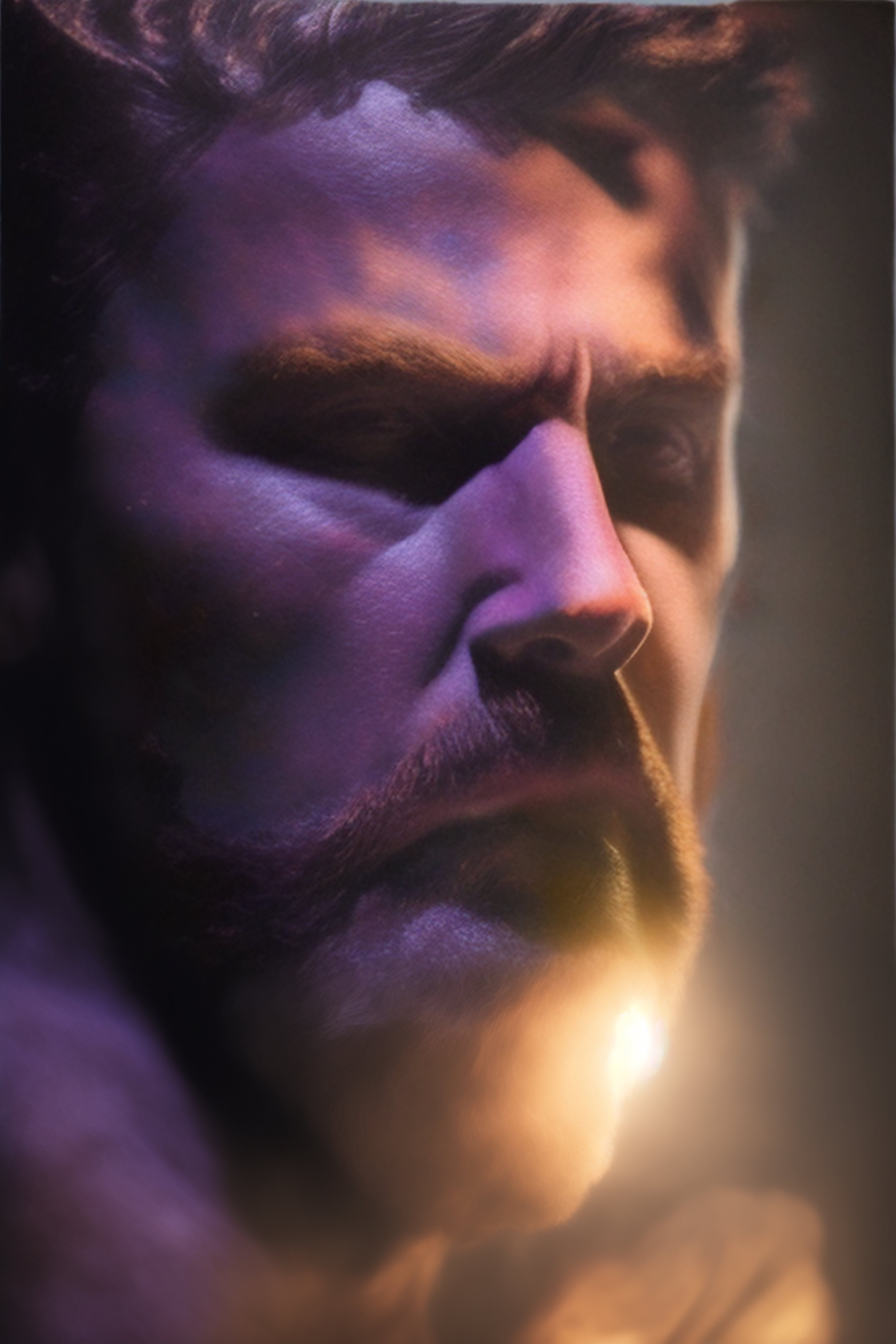 Lexica Thanos Sunlight Hits Face Rembrandt Lighting Dramatic Lighting Hyperrealistic