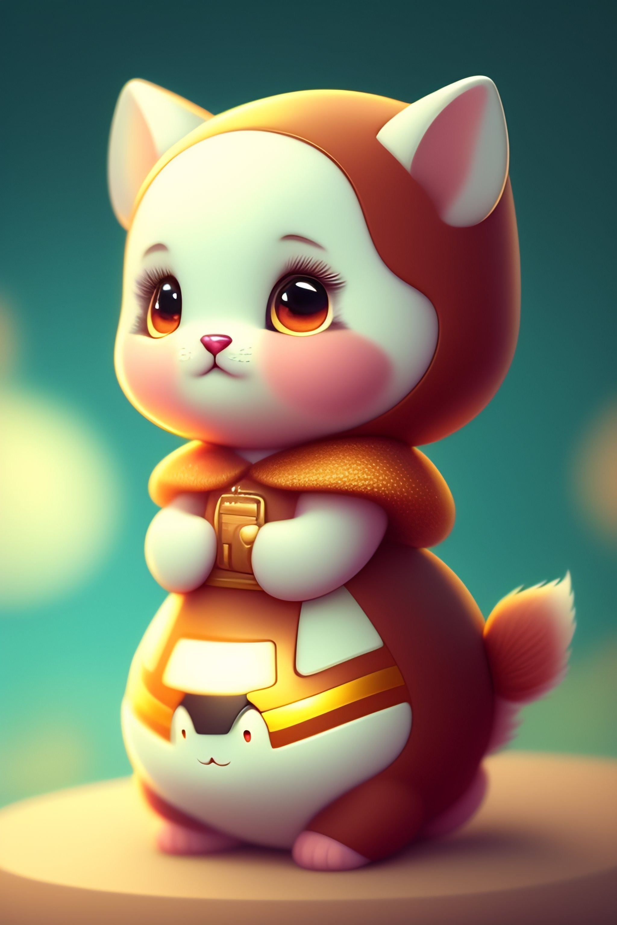 Lexica - Cute and adorable fluffy baby cat, fantasy, dreamlike, super cute,  trending on artstation