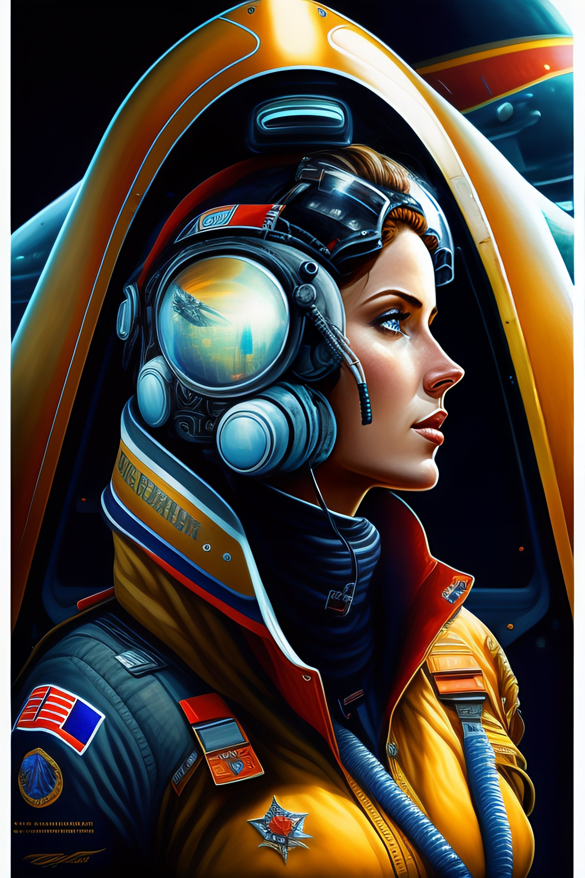 Lexica - Cyborg pilot Russian women, interior cockpit, hyperdetailed ...