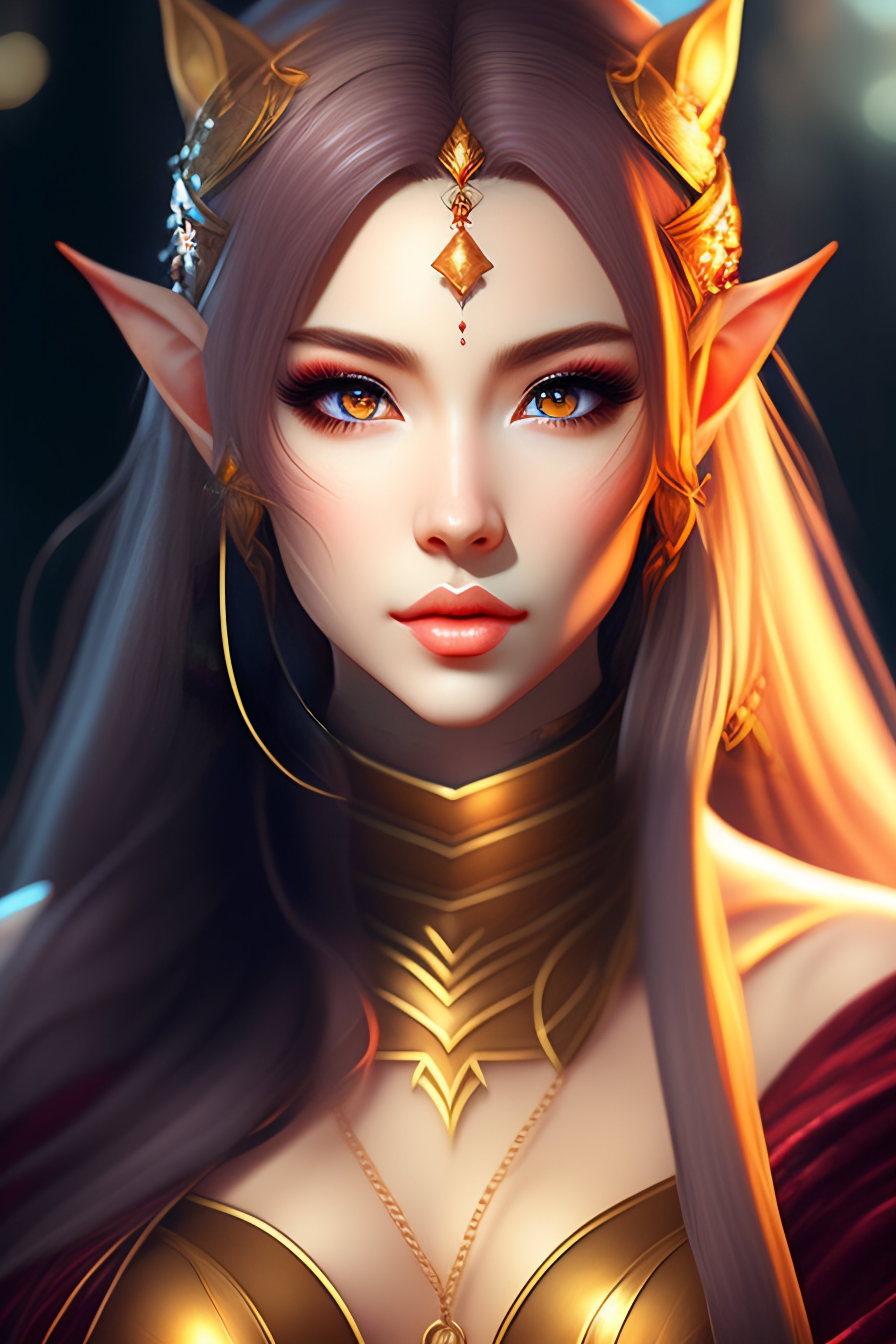 Lexica - Beautiful female elf, anime