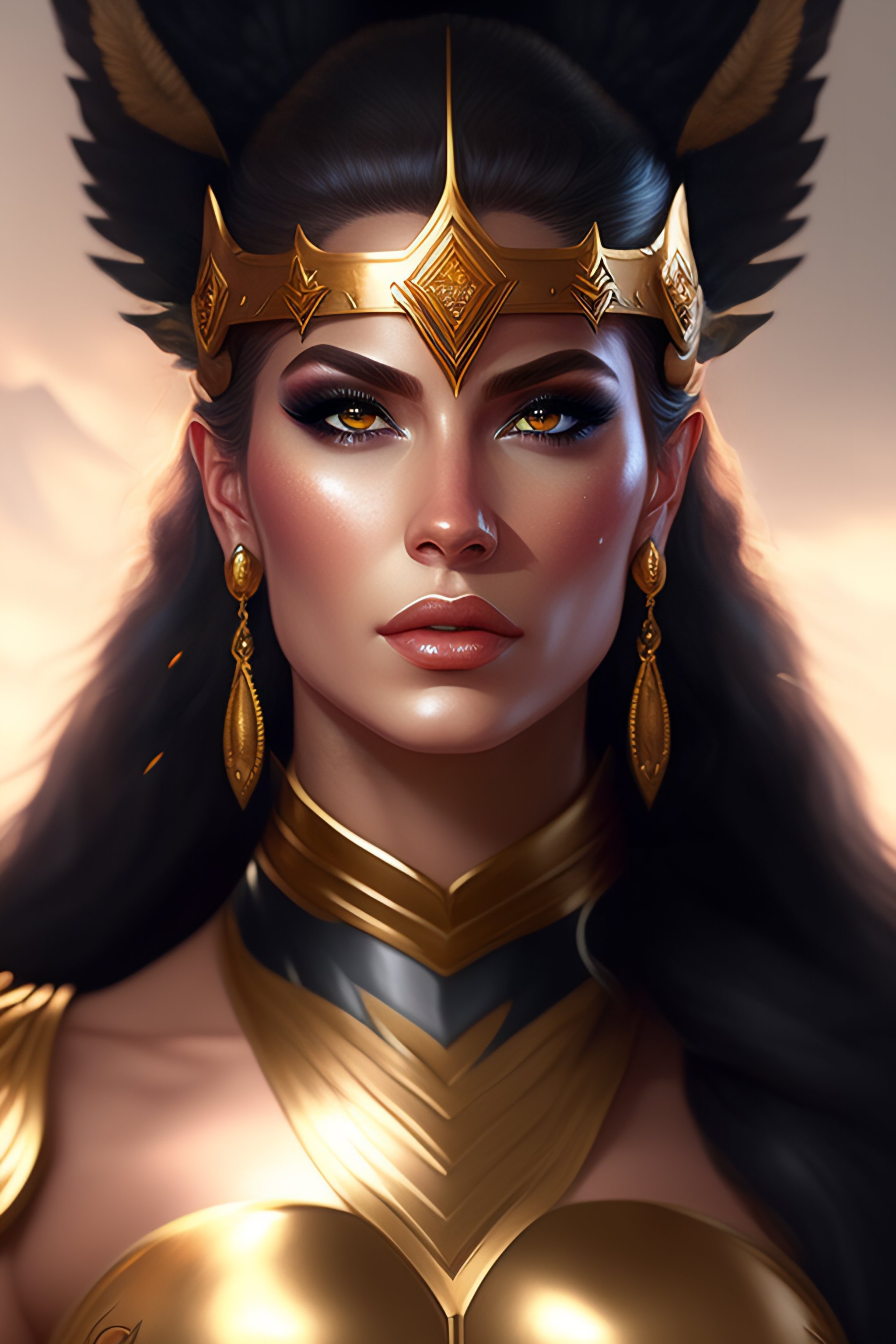 Lexica - Amazon Valkyrie Athena, D & D, Fantasy, Portrait, Highly 