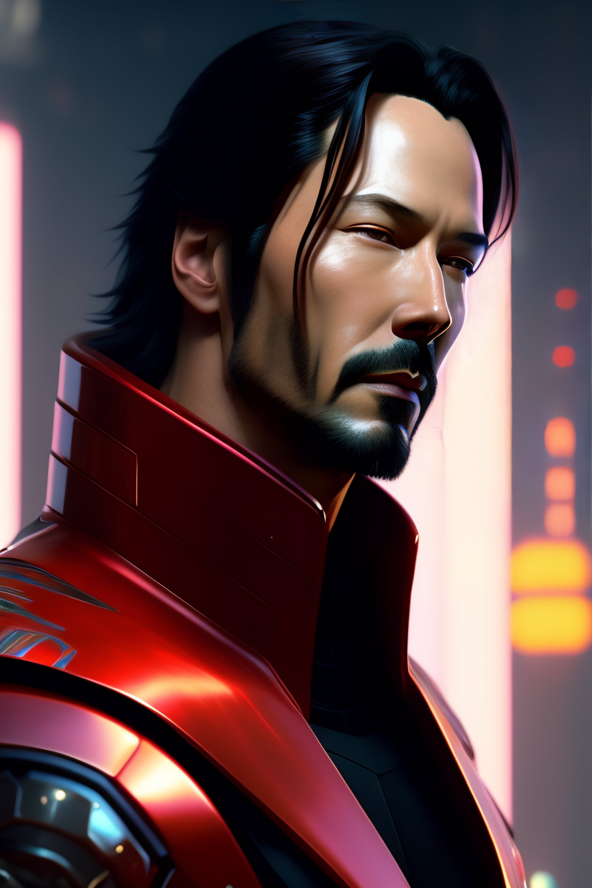 Lexica - A Keanu Reeves, realistic scifi cyberpunk power samurai robot ...