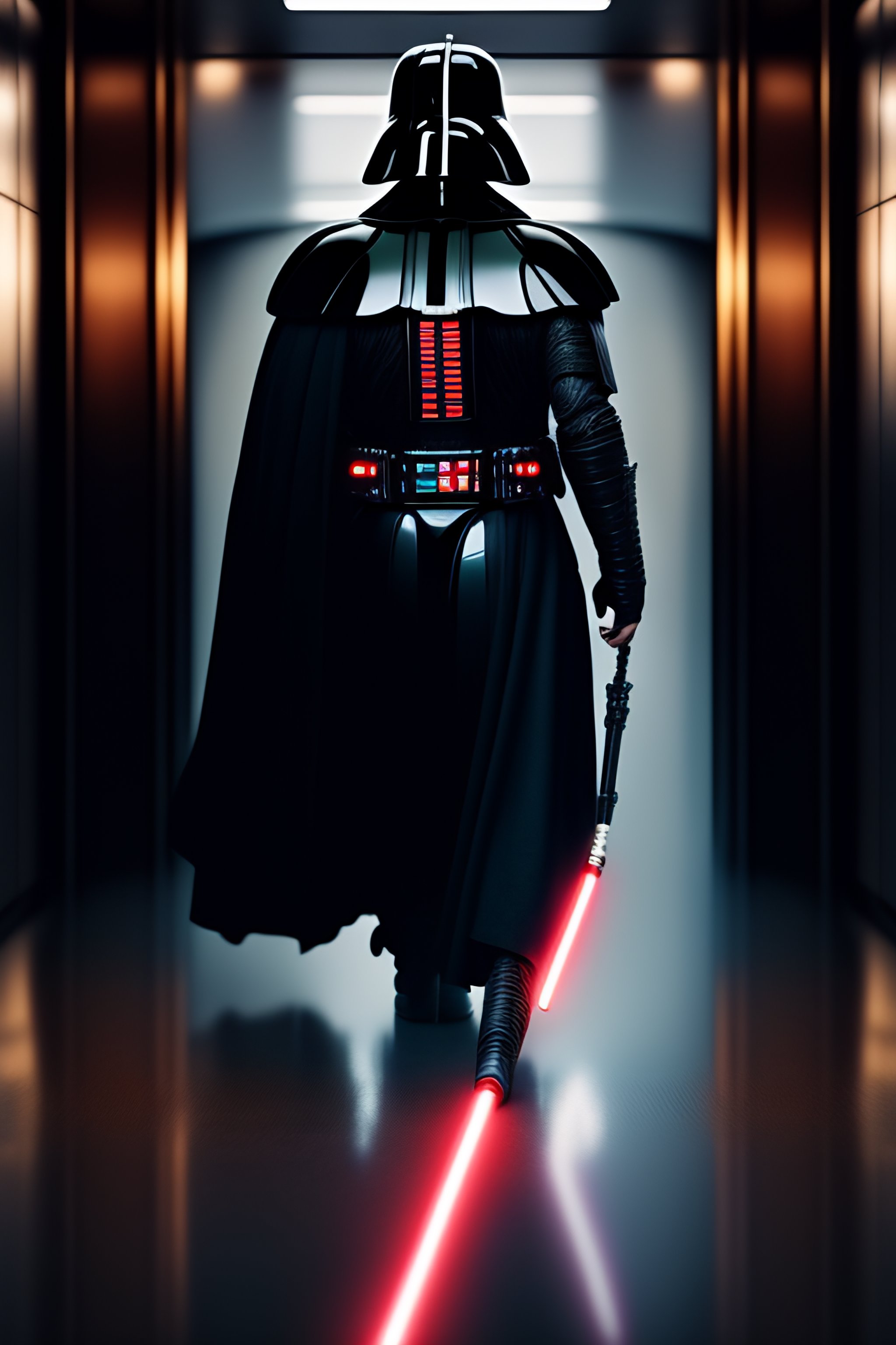 Darth vader 2024 holding lightsaber