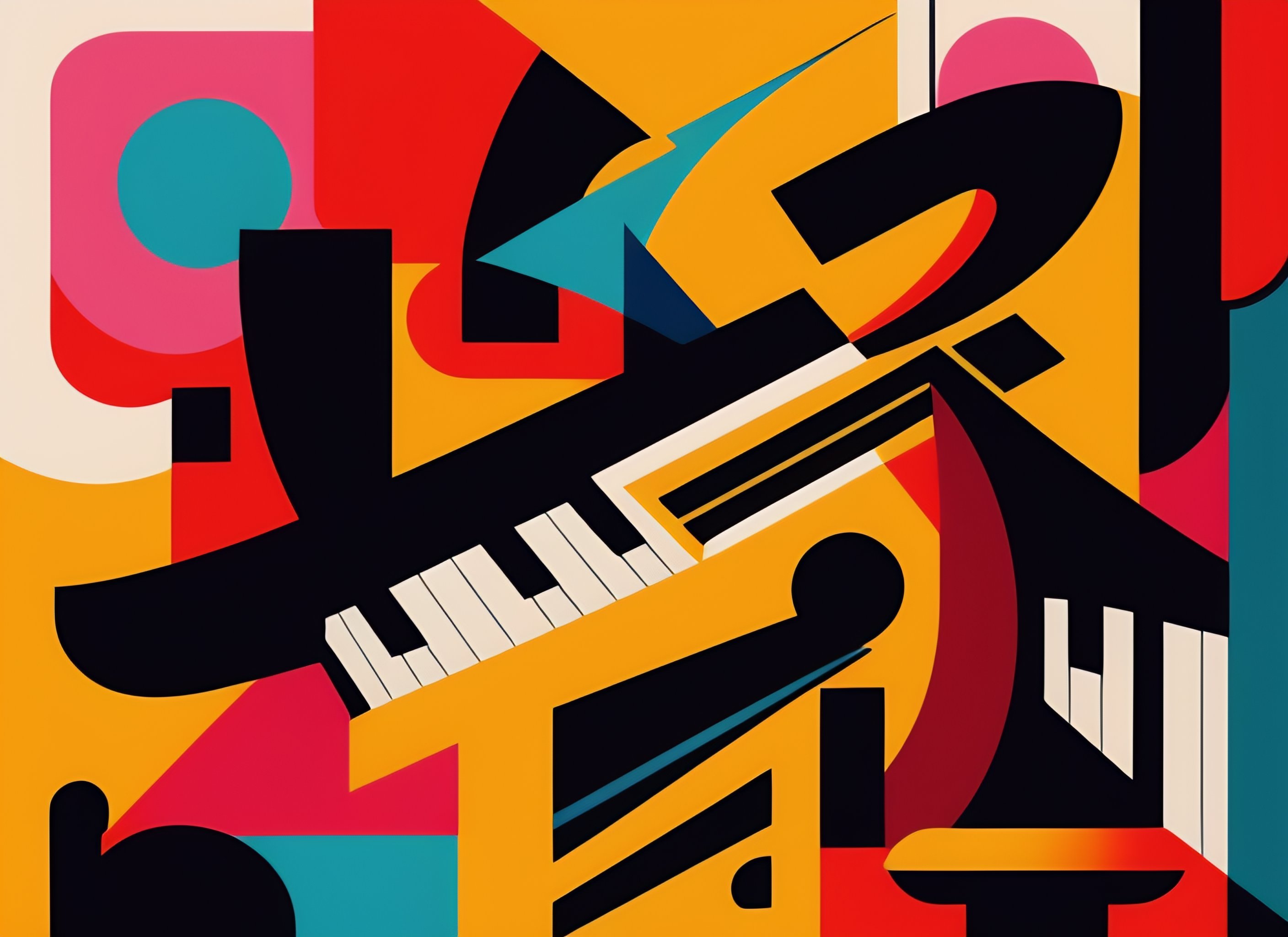 Lexica - Stylized abstract art of jazz musicians playing along with ...