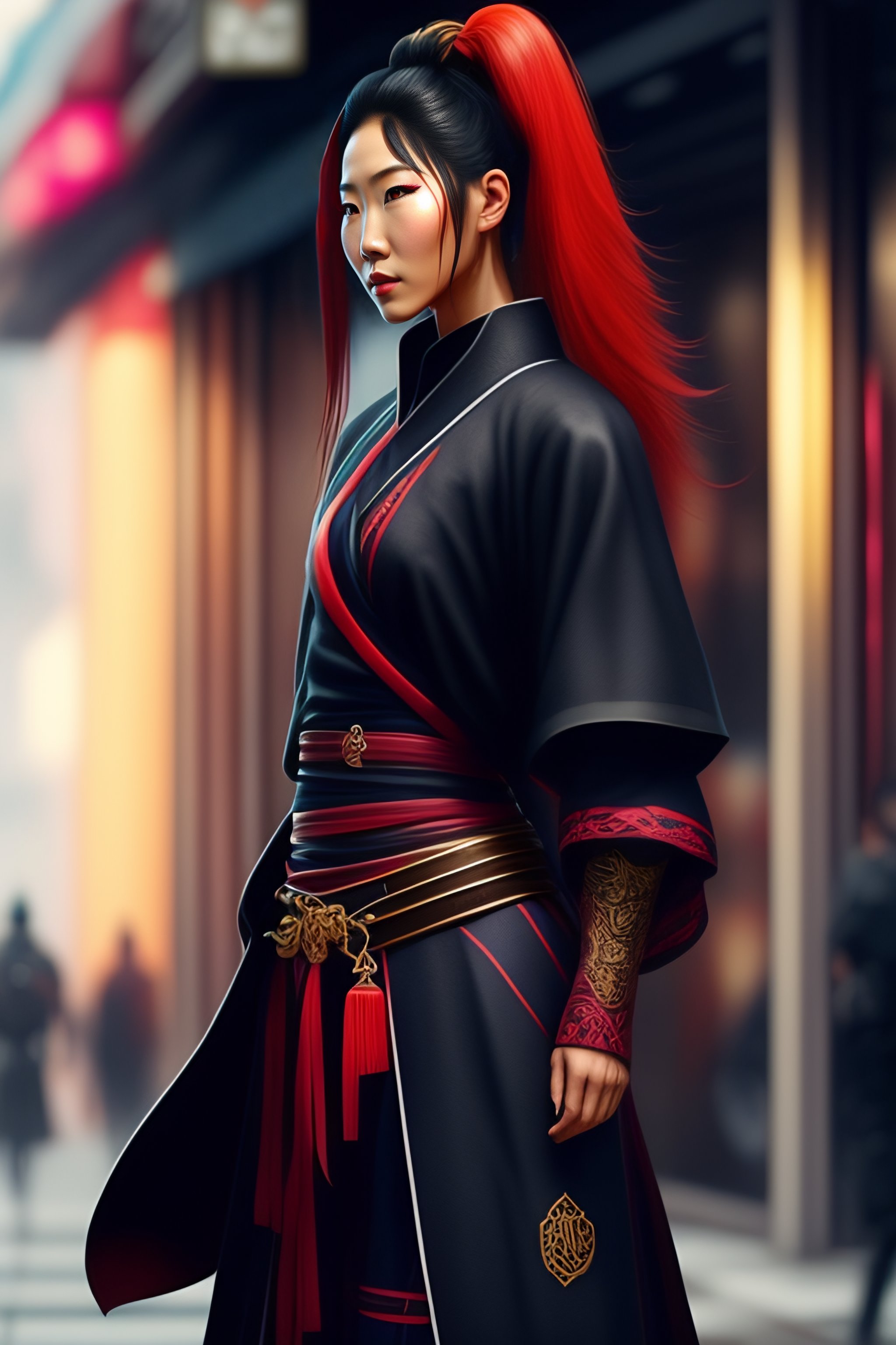 Lexica - Concept art of a japanese ninja woman, street style fashion ...