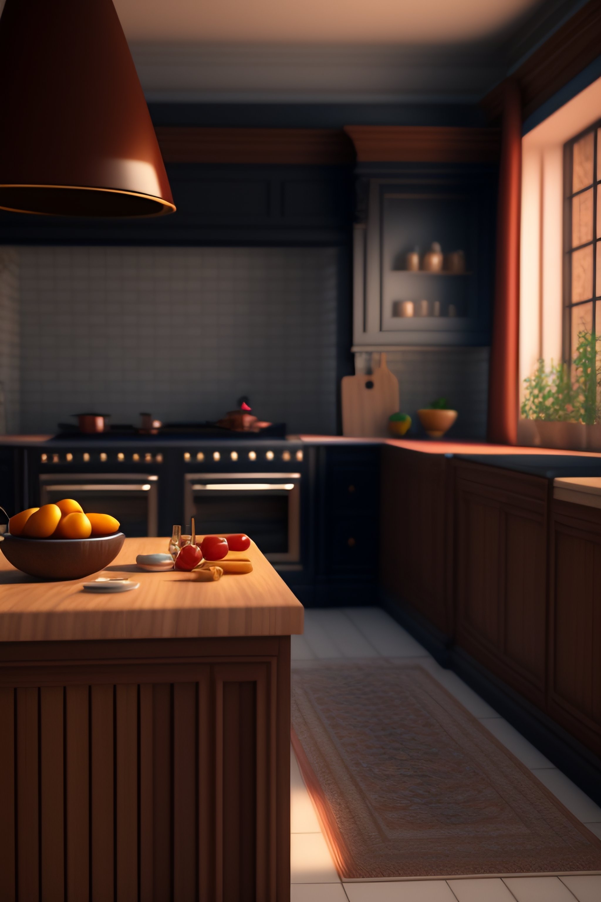 Lexica Kitchen in mansion,resient evil ,4k,realstic 3d render