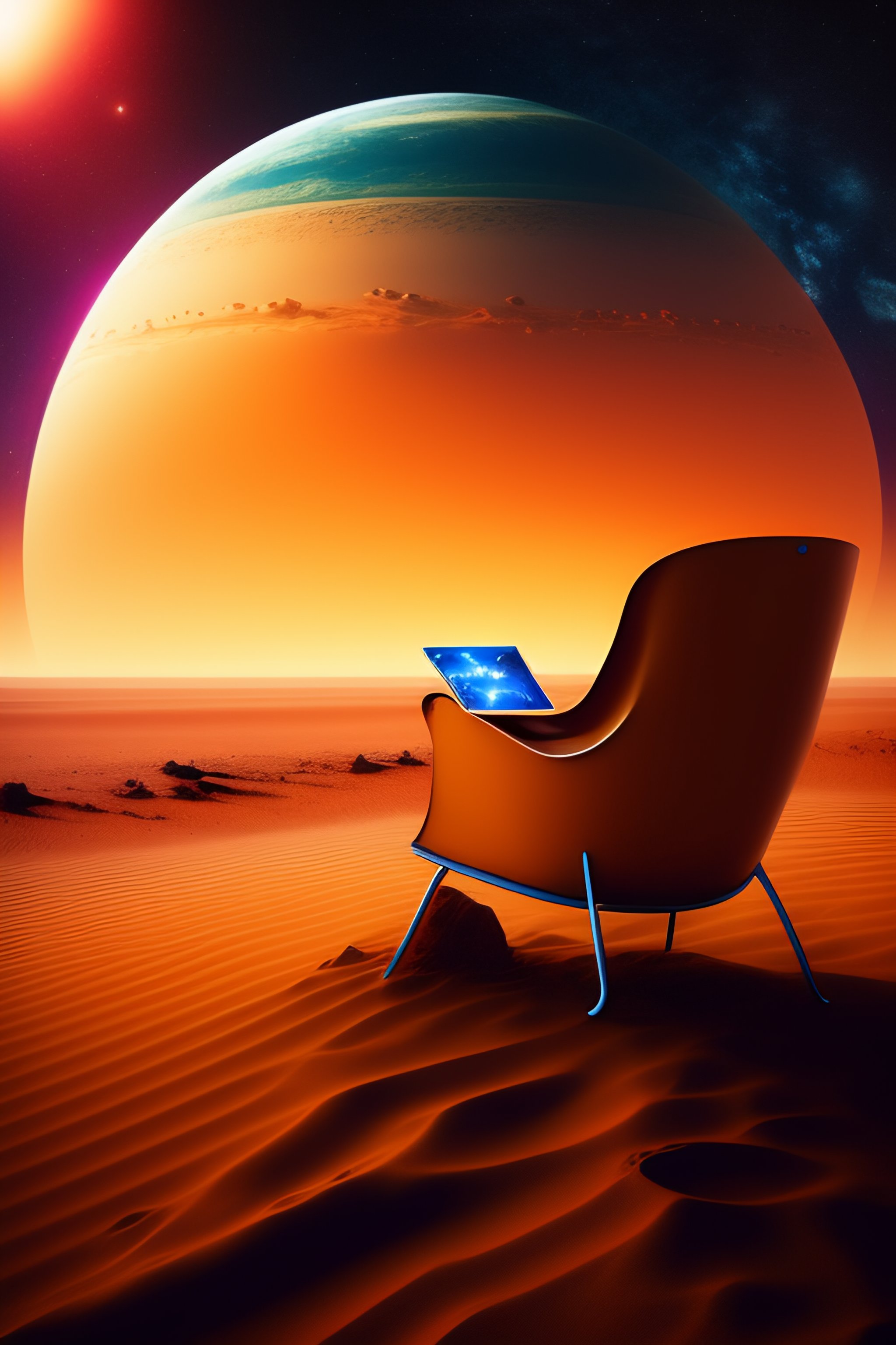 lexica-an-astronaut-sitting-on-a-beach-chair-on-mars-in-a-dream-univers