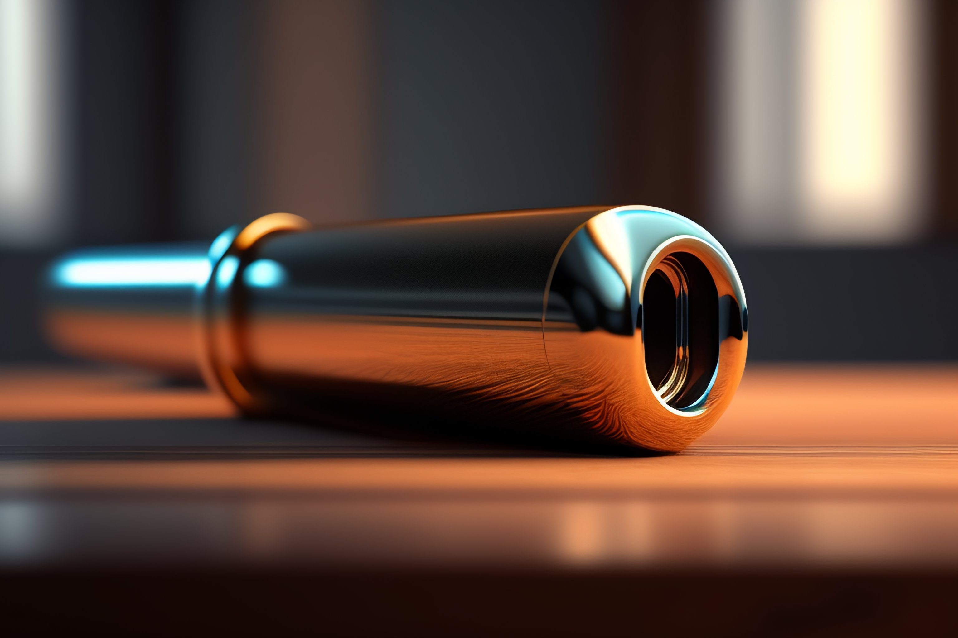 Lexica - A striking fantasy portrait of a single metal rod laying down ...