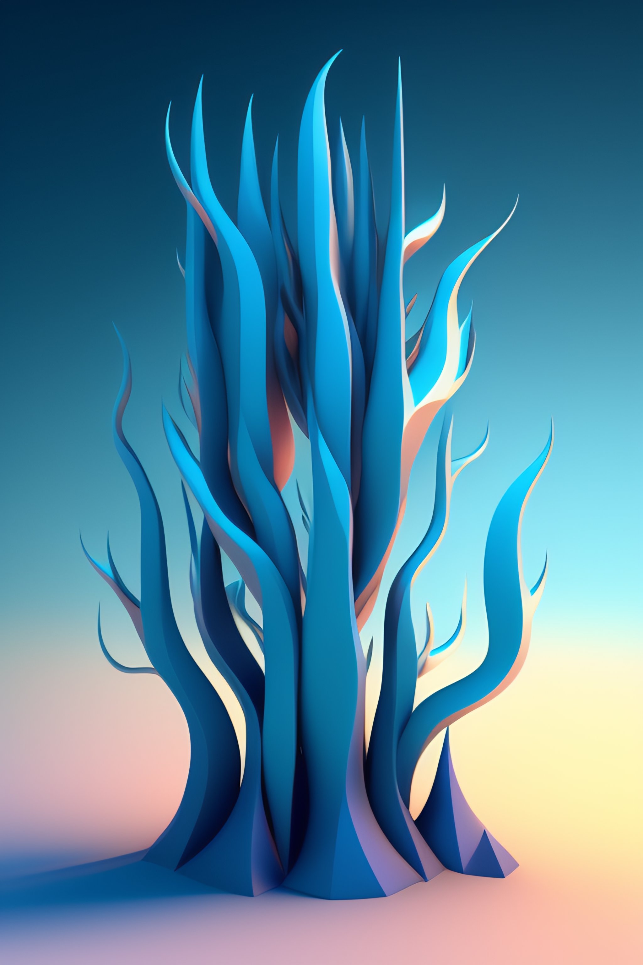lexica-stylized-3d-model-of-an-alien-group-of-trees-with-weird