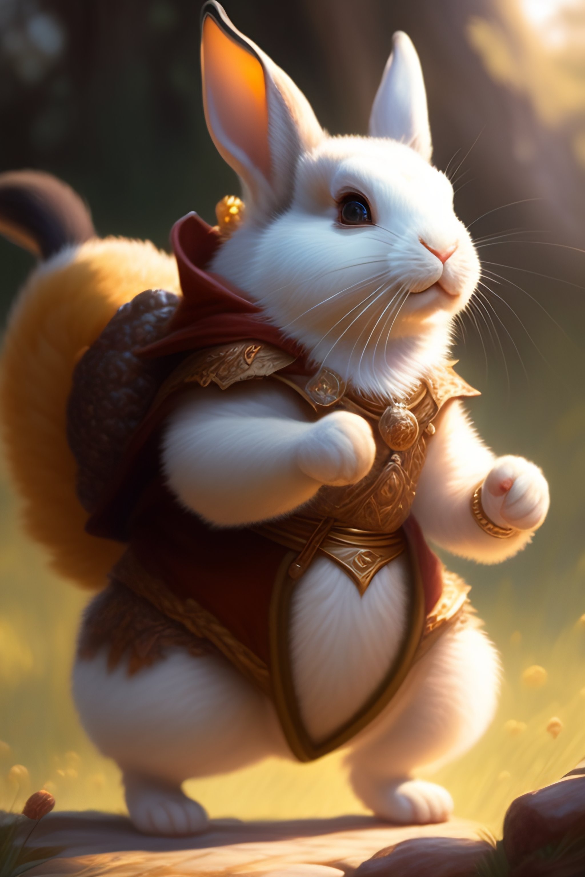 Lexica - A detailed portrait of dancing rabbit giving thumbs up ...