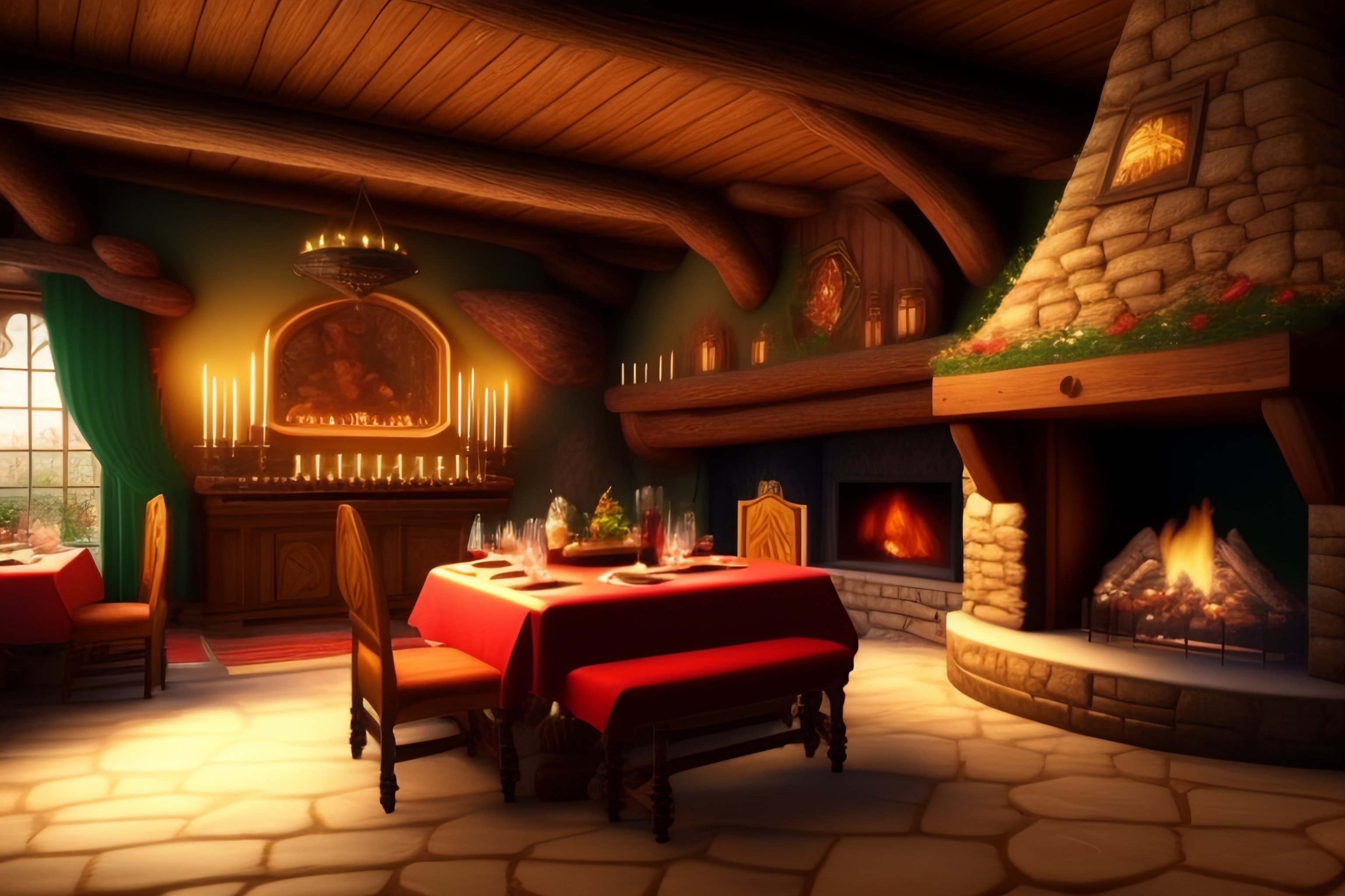 Lexica - A Picture Of The Inside Of A Renaissance Era Bakery Dining 