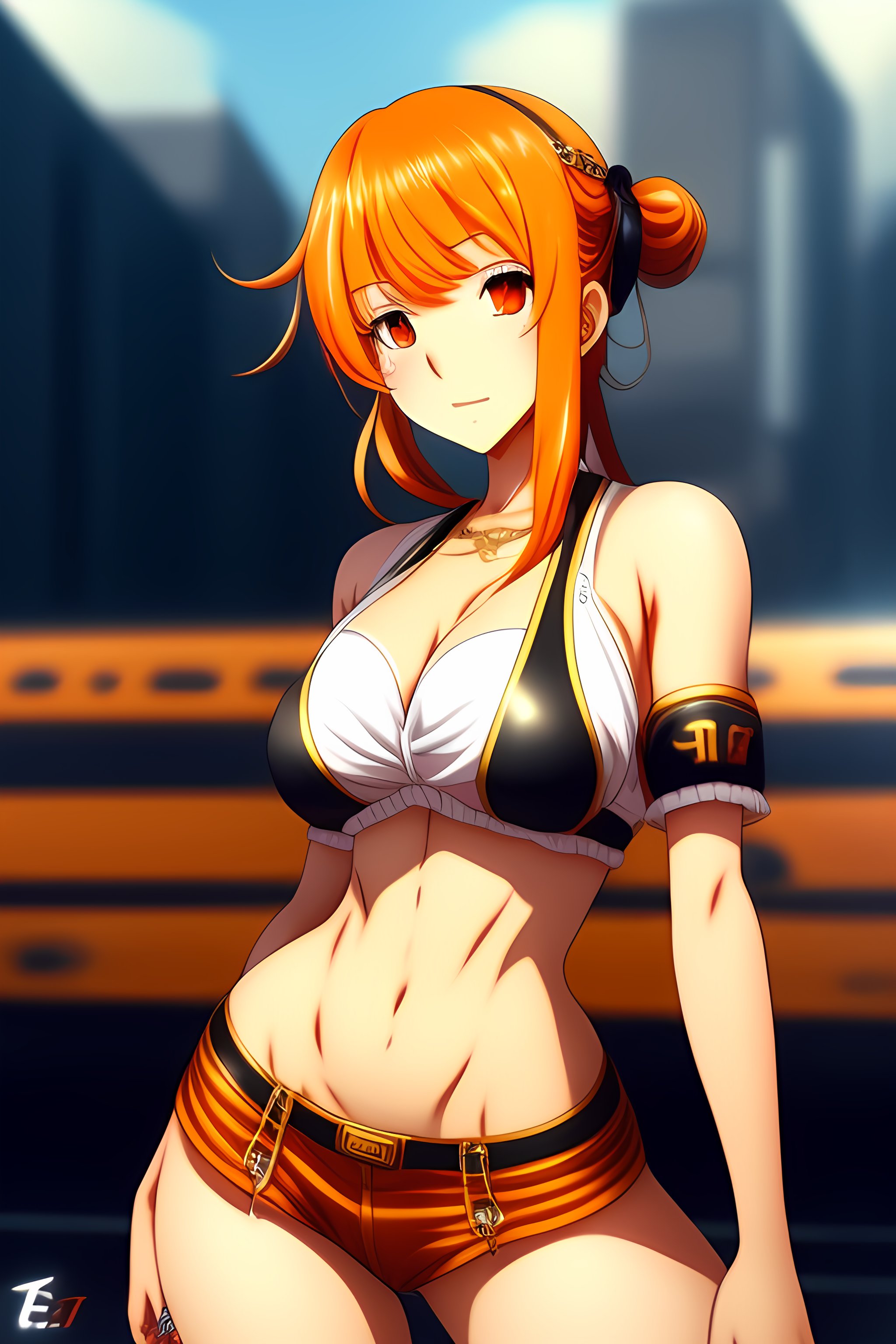 Lexica A Real Girl Sexy Full Body Body Shot Realistic Beautiful Body Anime Hen Orange 