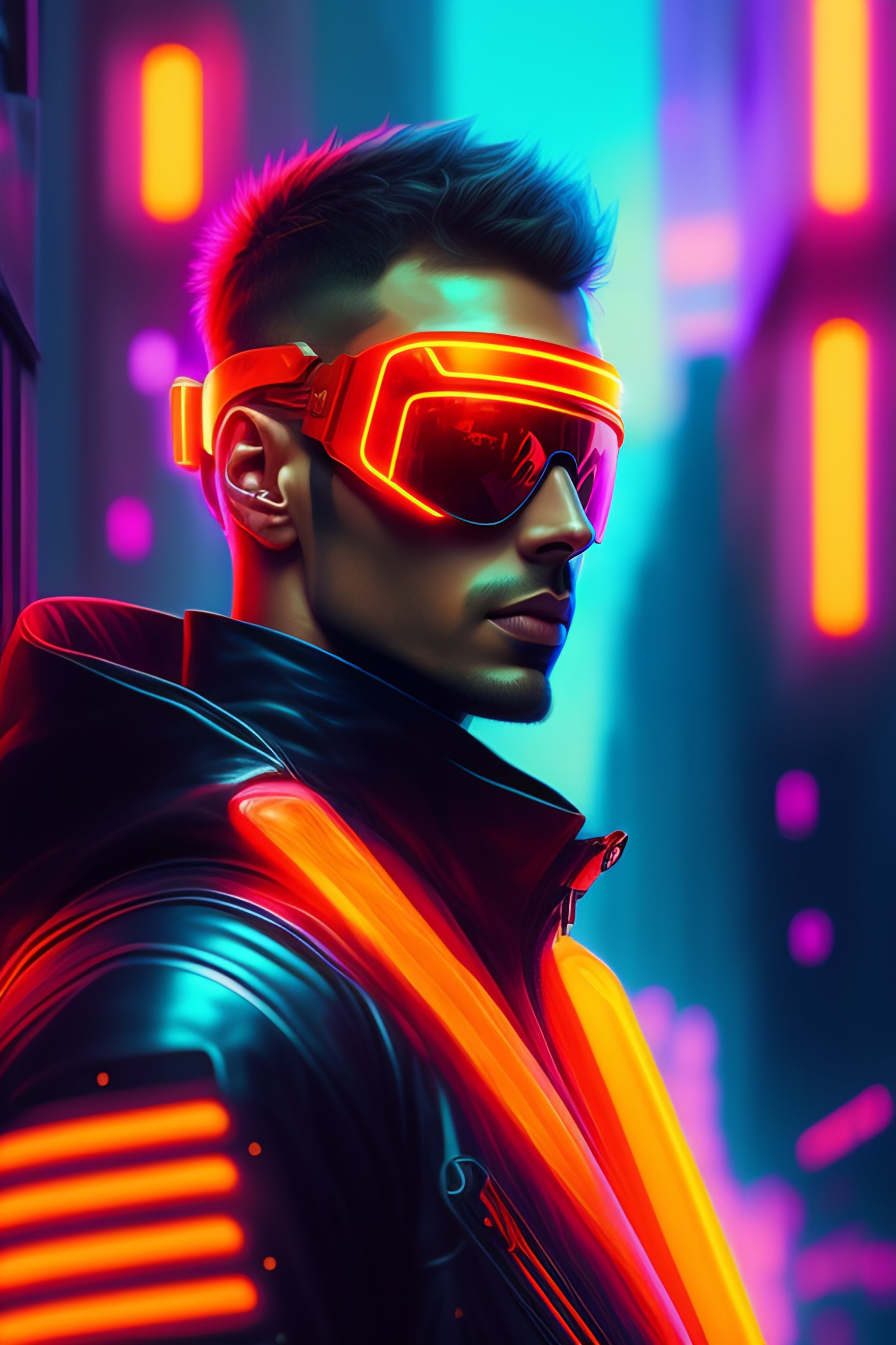 Lexica - Theo james as cyclops , cyberpunk futuristic neon. by ismail ...