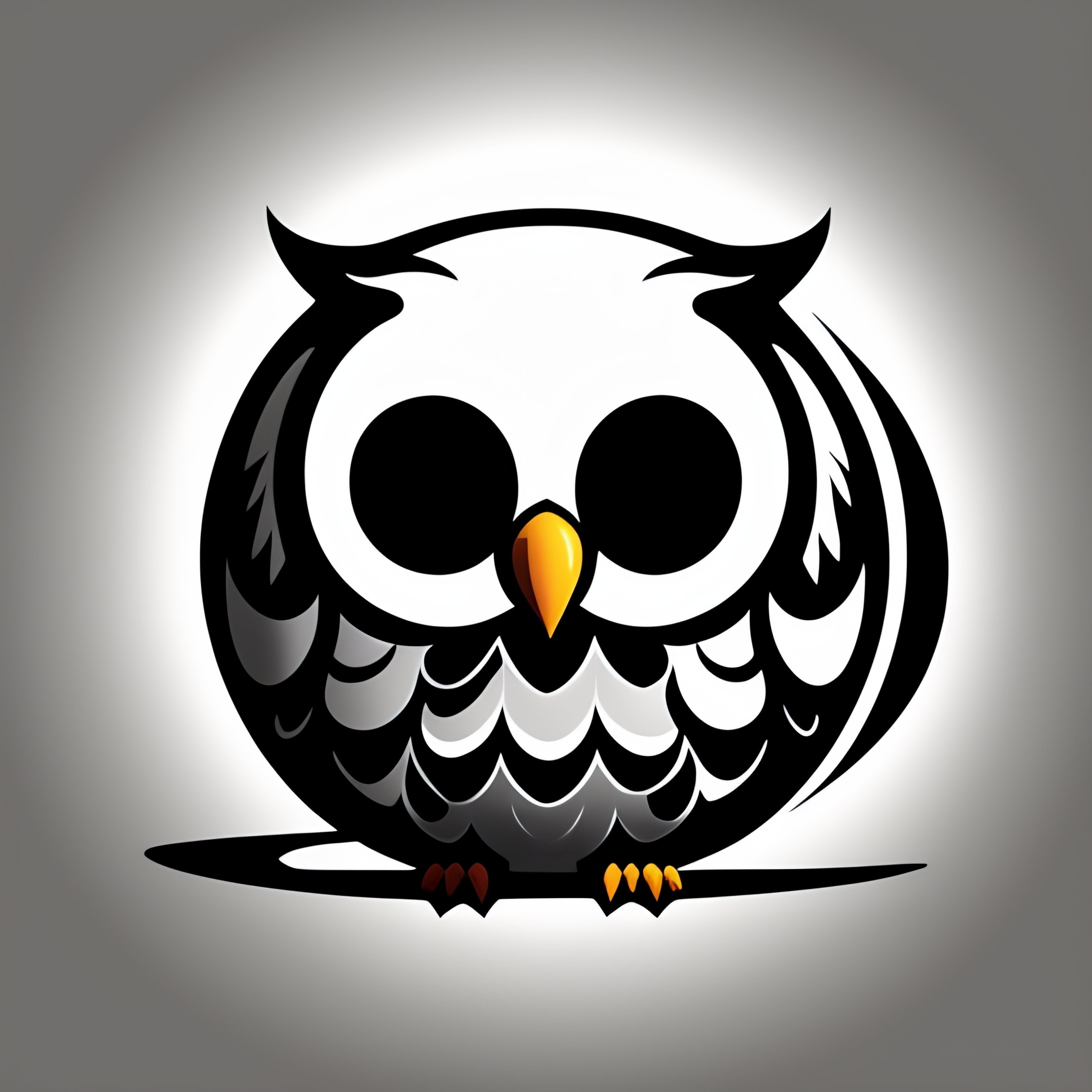 owl vector black and white