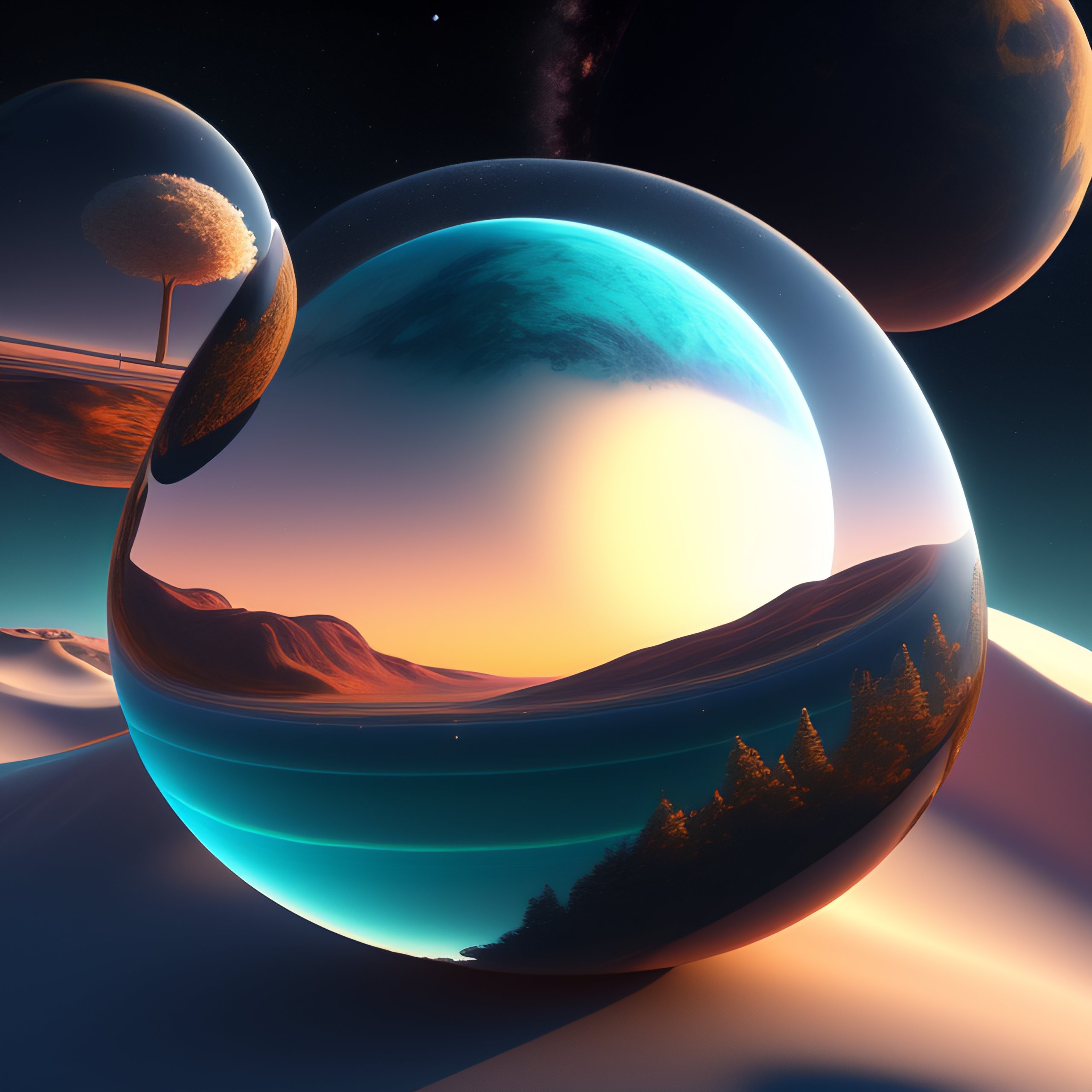 Lexica - 3d render of a cute detailed planet, miniature earth, surreal ...