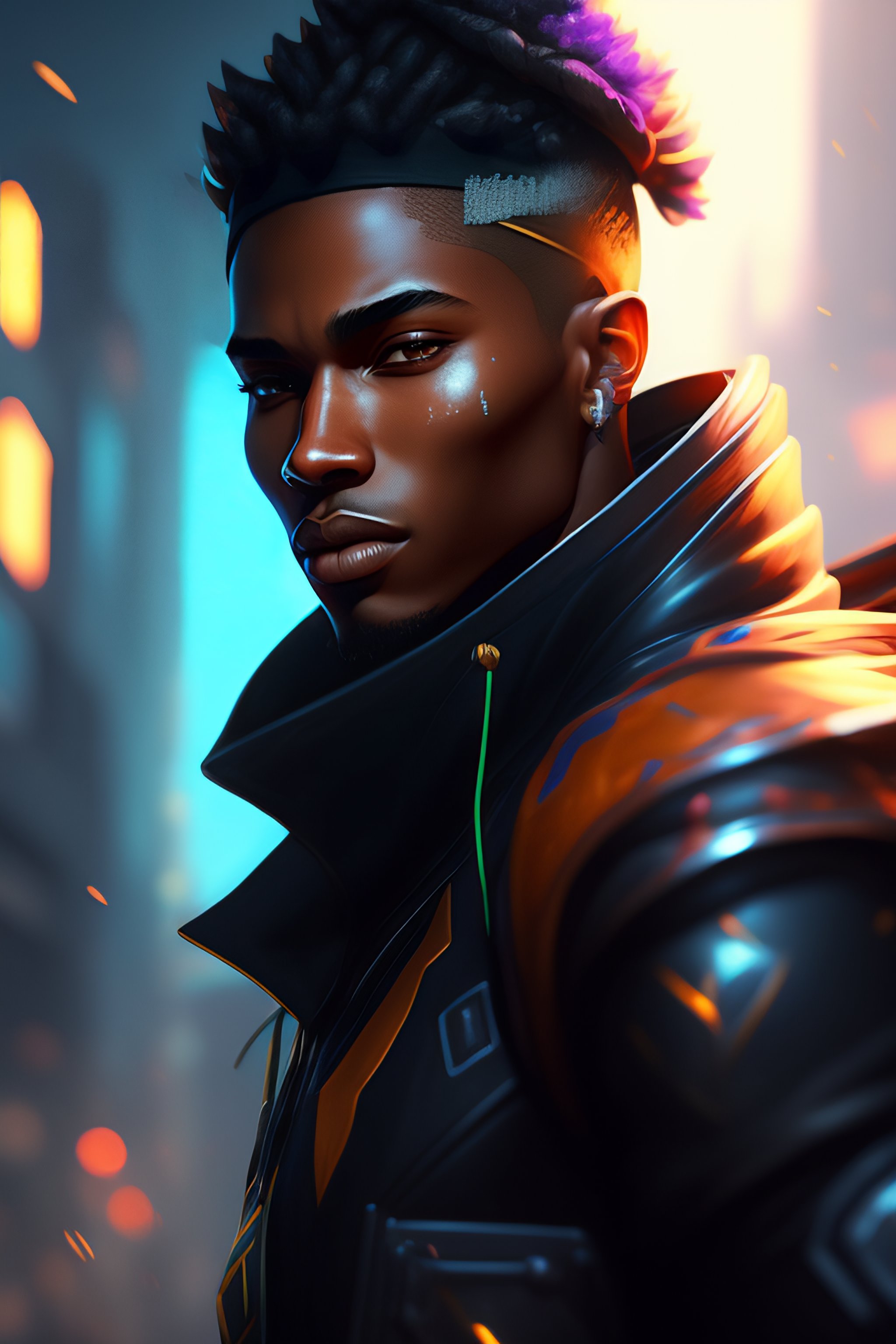 Lexica - League of legends art style, highly detailed ekko, sitting on ...