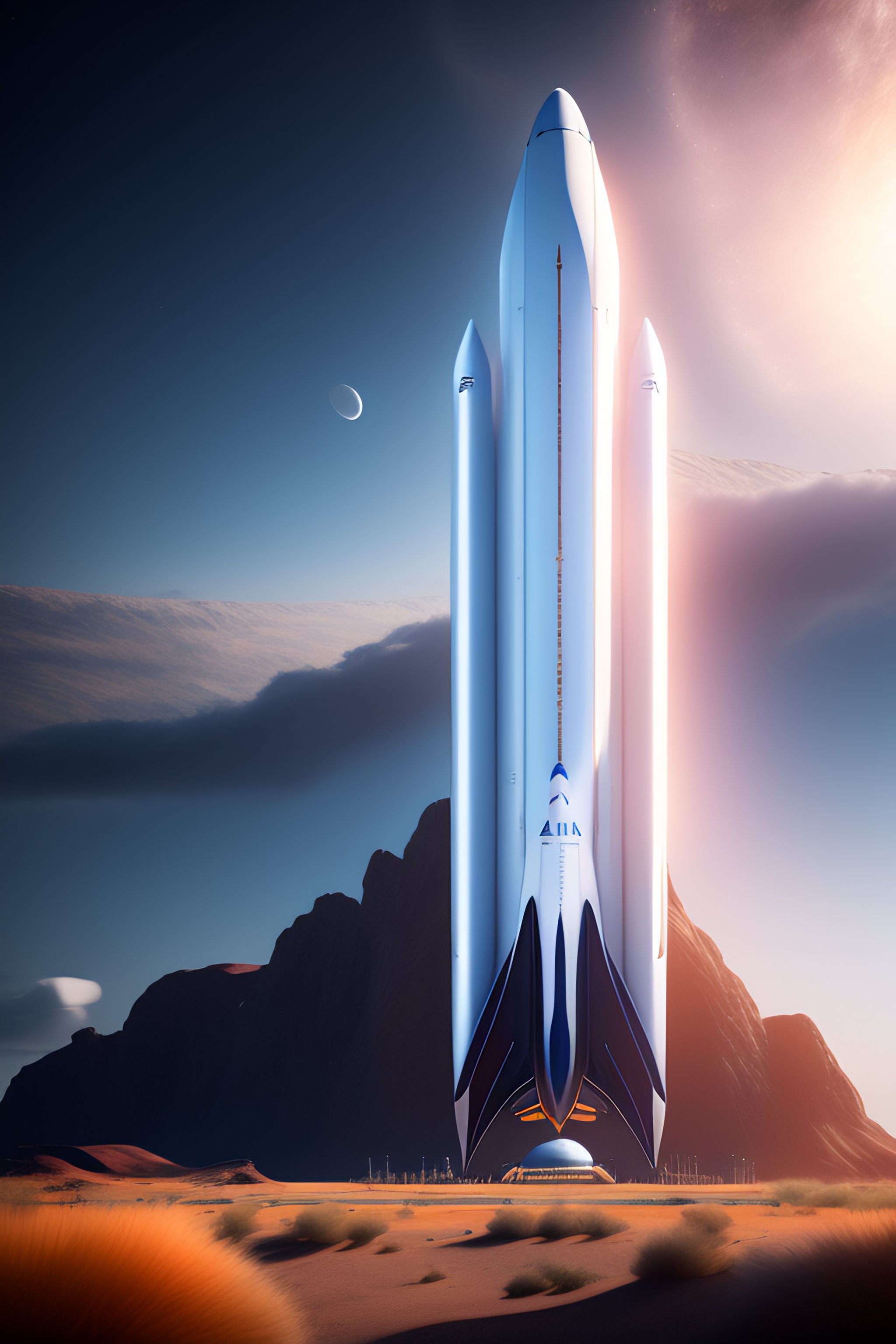 Lexica - 50mm Photograph of SpaceX starship designed by SpaceX ...
