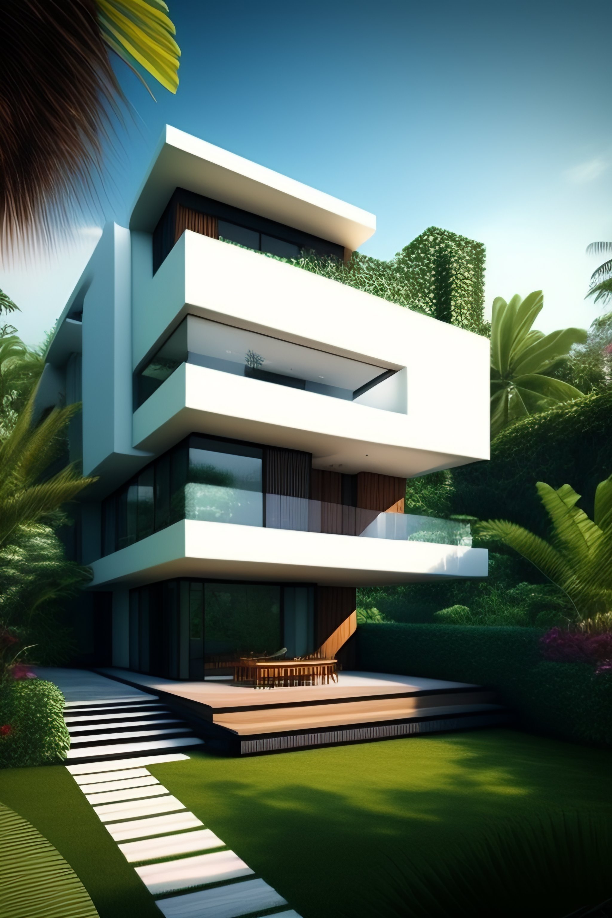 Lexica - Design a modern house with seaview in balinese style