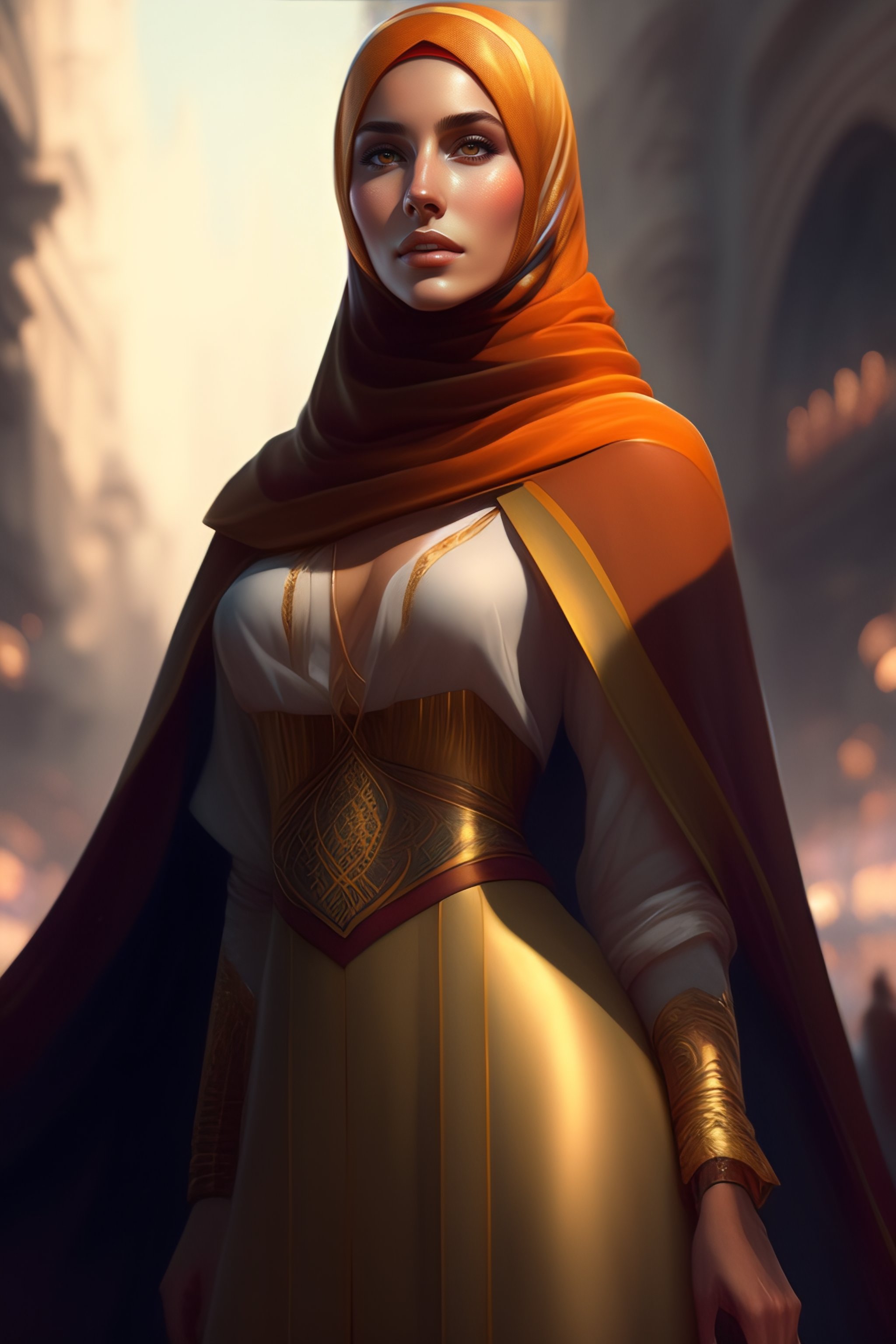 Lexica - Full body nastya nass wearing hijab by stanley artgerm lau, greg  rutkowski, alphonse mucha, concept art, character design, trending on  artst...