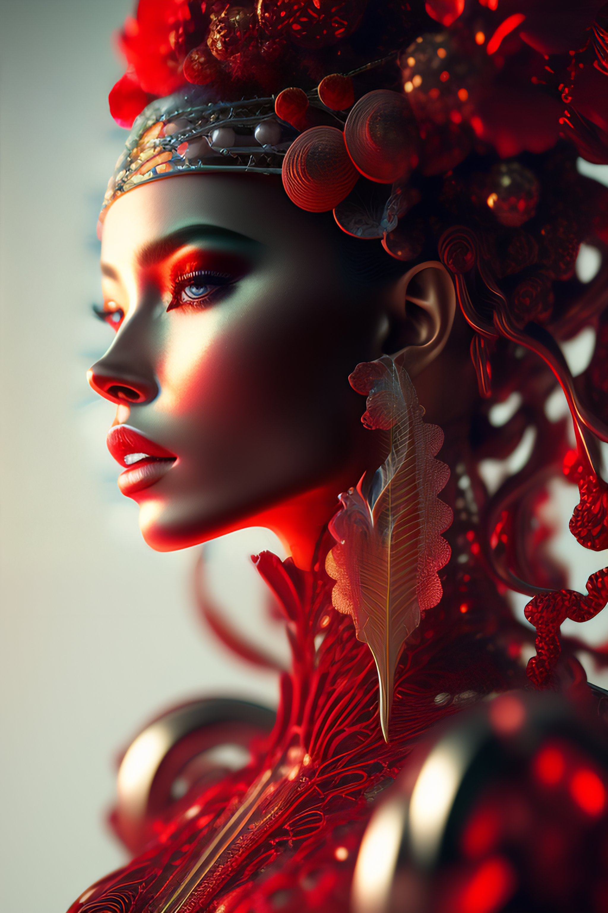 Lexica - 3D render ultra detailed of a beautiful angel, from knee to ...