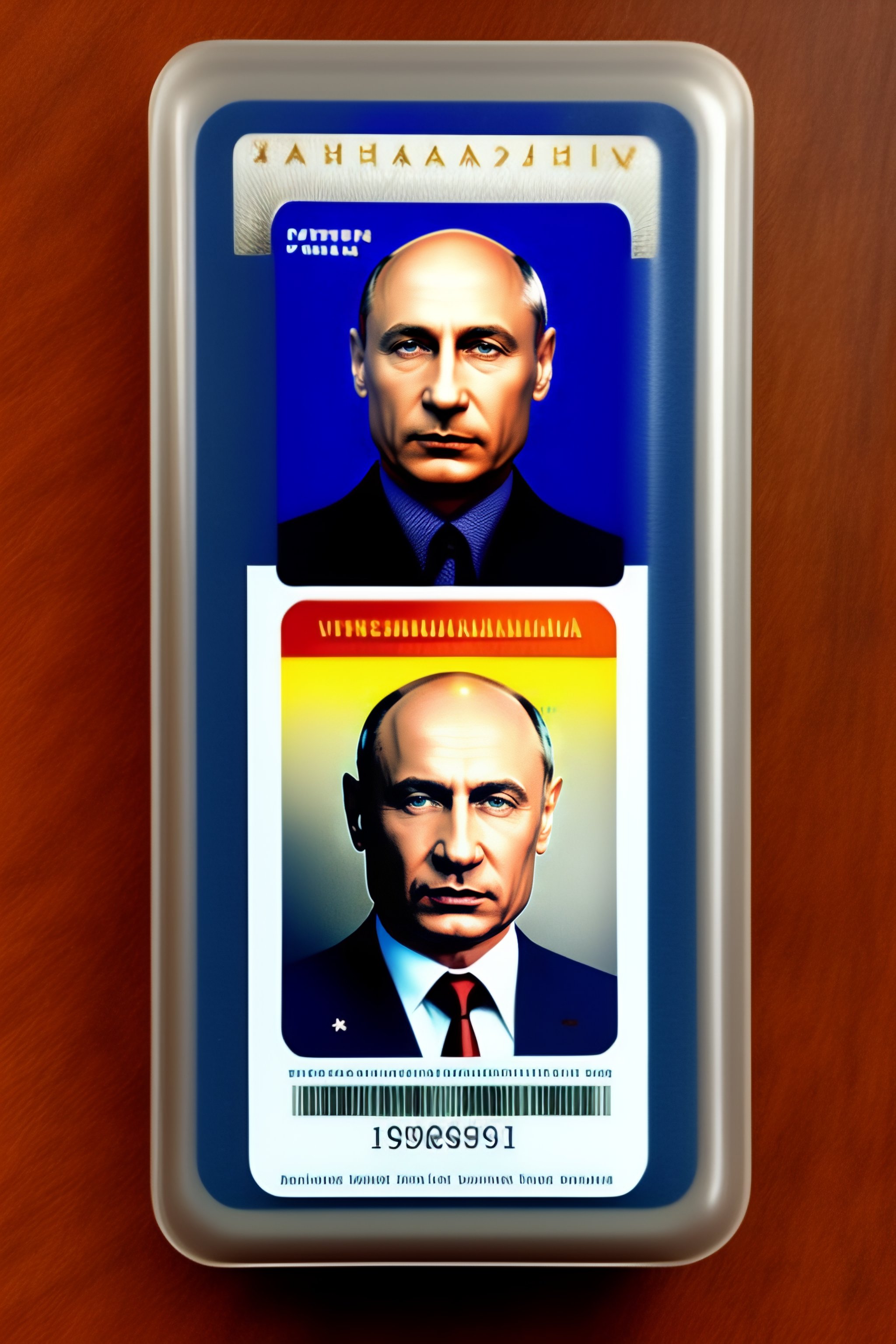 Lexica - Ukrainian passport with Putins face