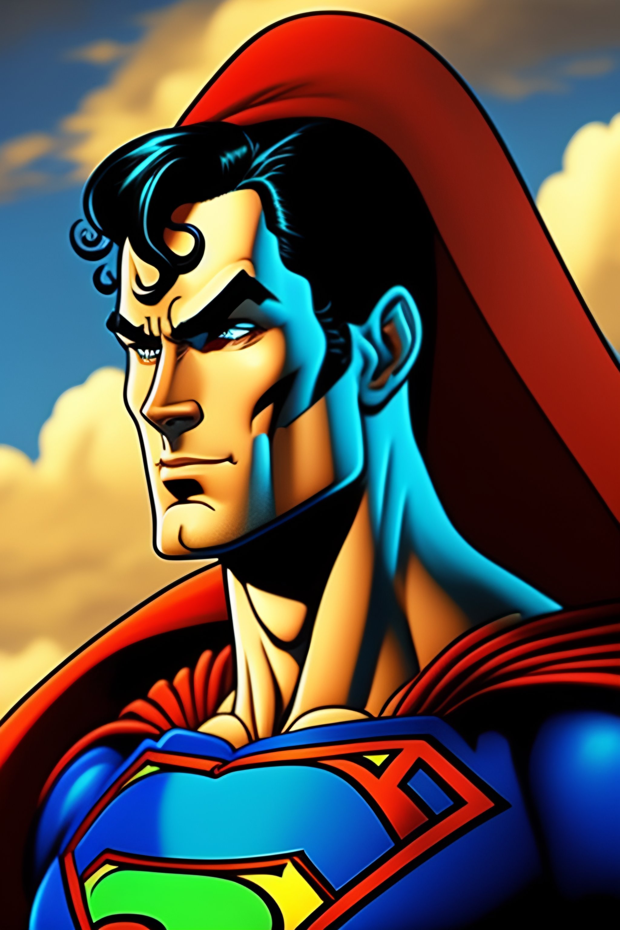 Lexica Superman as cartoon