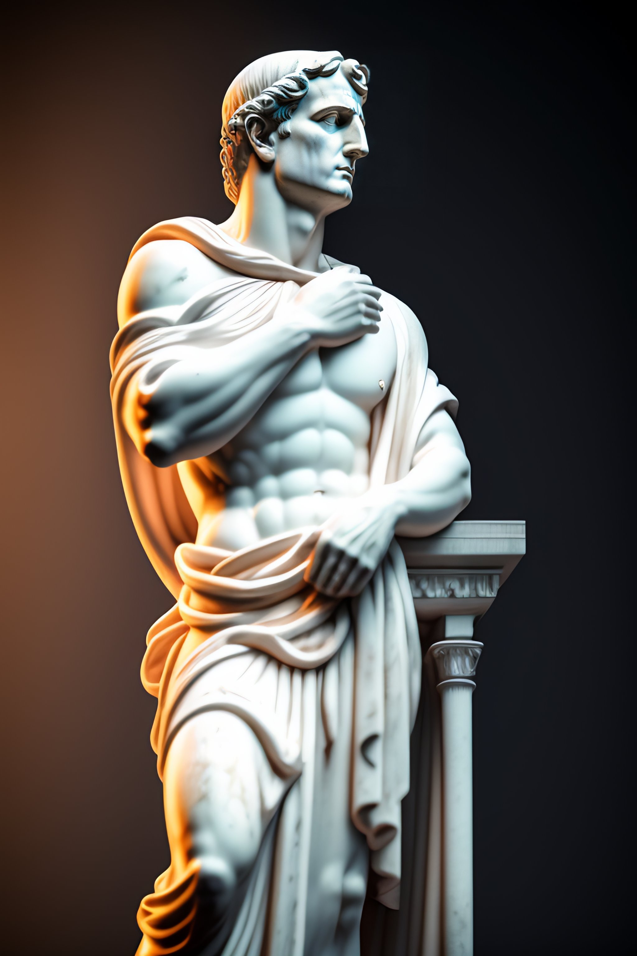 julius caesar full body statue