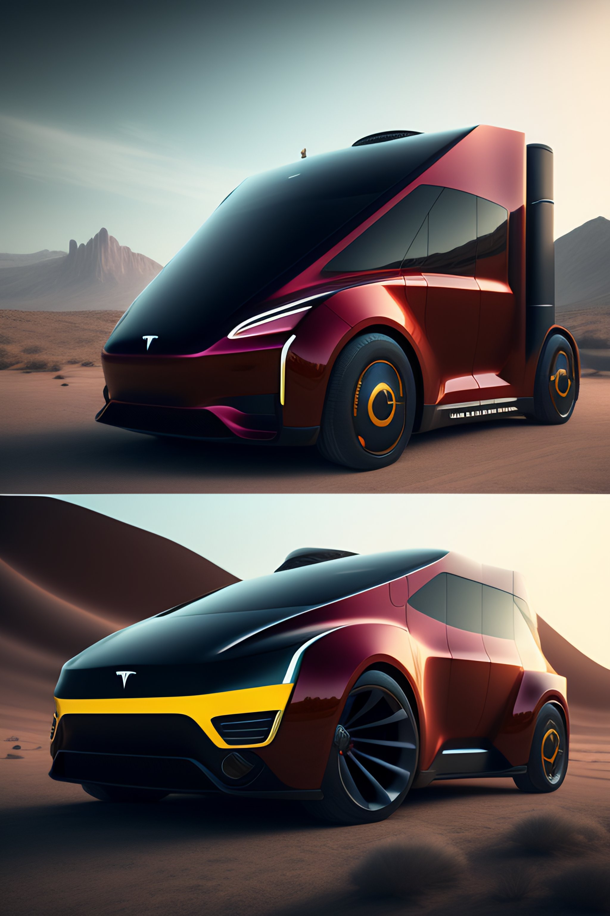 Lexica - Tesla cybertruck in cyperpunk 2077 style, ultra realistic, 8k ...