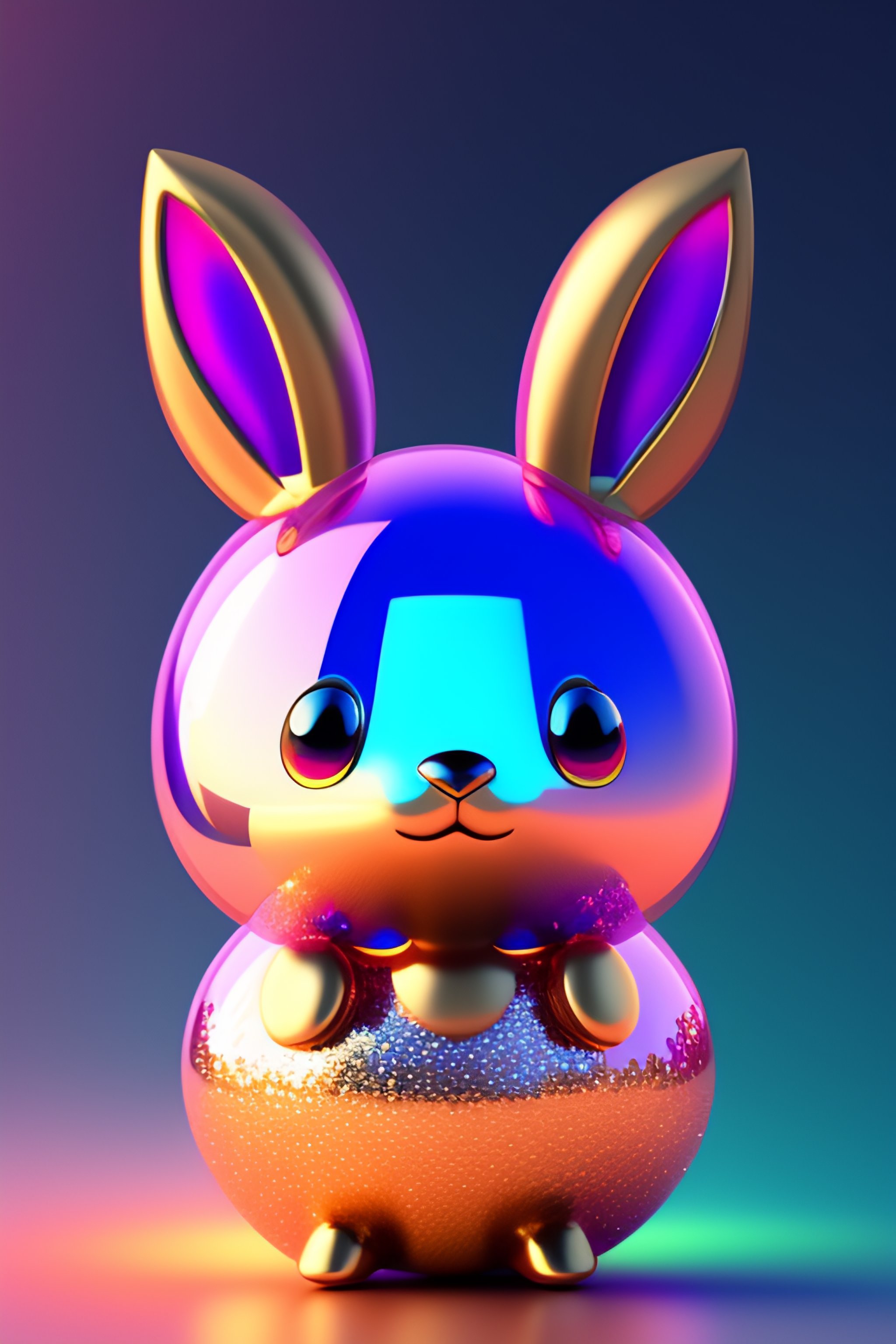 Lexica - Year of the rabbit, A cute adorable rabbit made of crystal ...