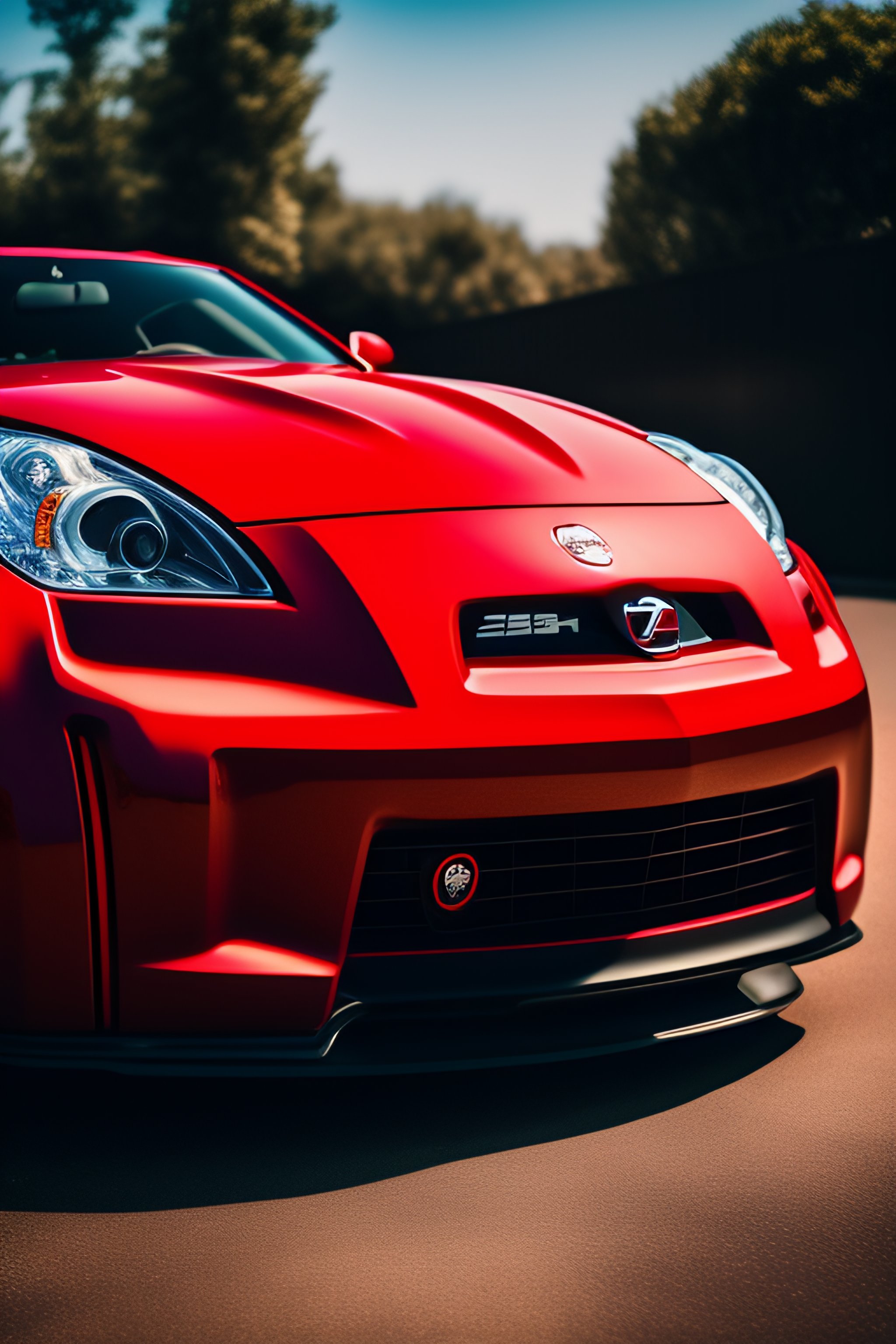 Red 350z Black Rims