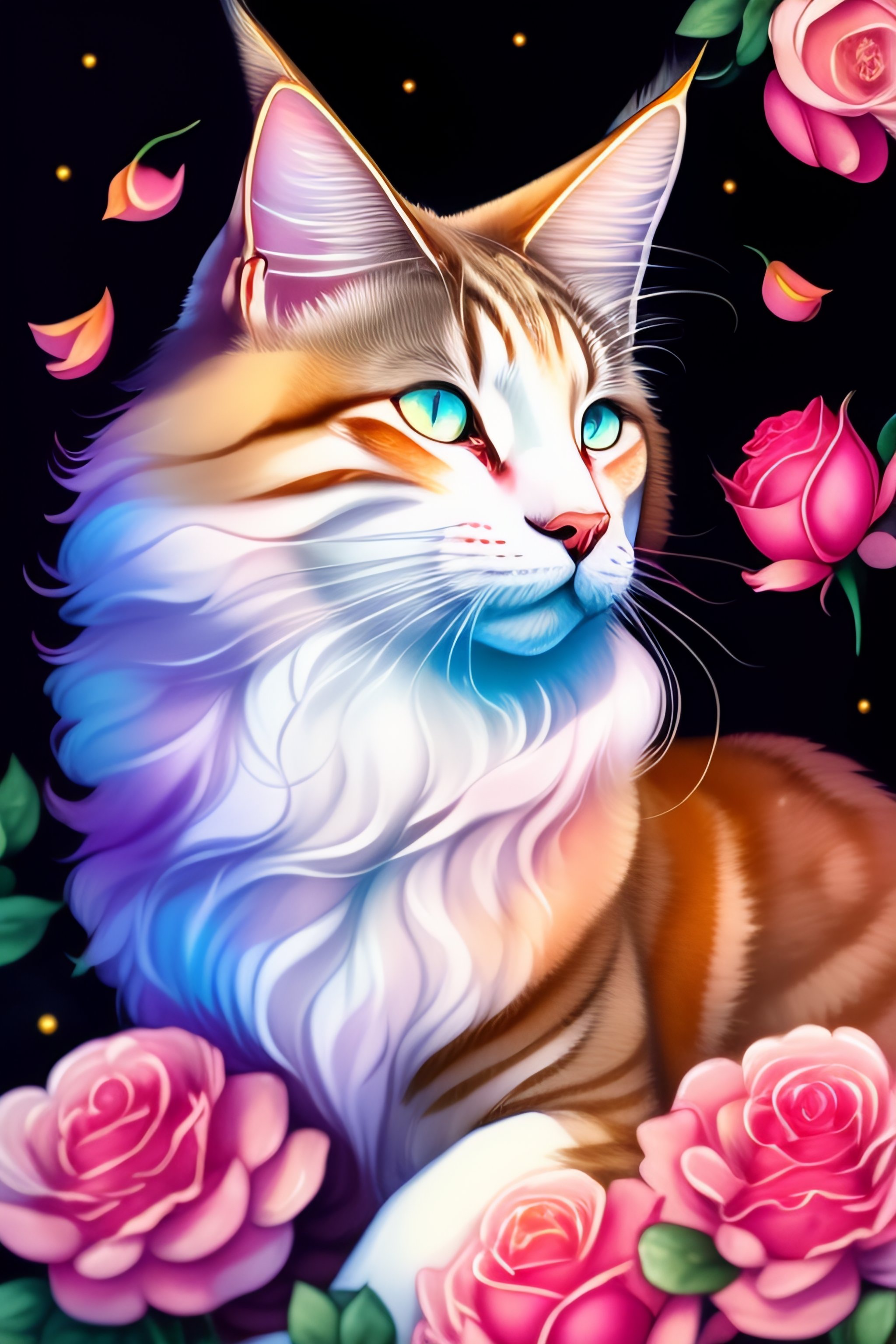 lexica-cute-mainecoon-head-surrounded-by-roses-and-flowers-against-a