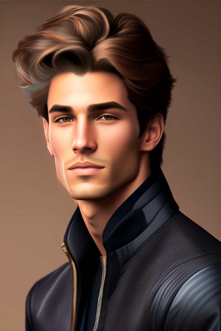 Lexica - A striking young man with a captivating presence. His eyes are ...