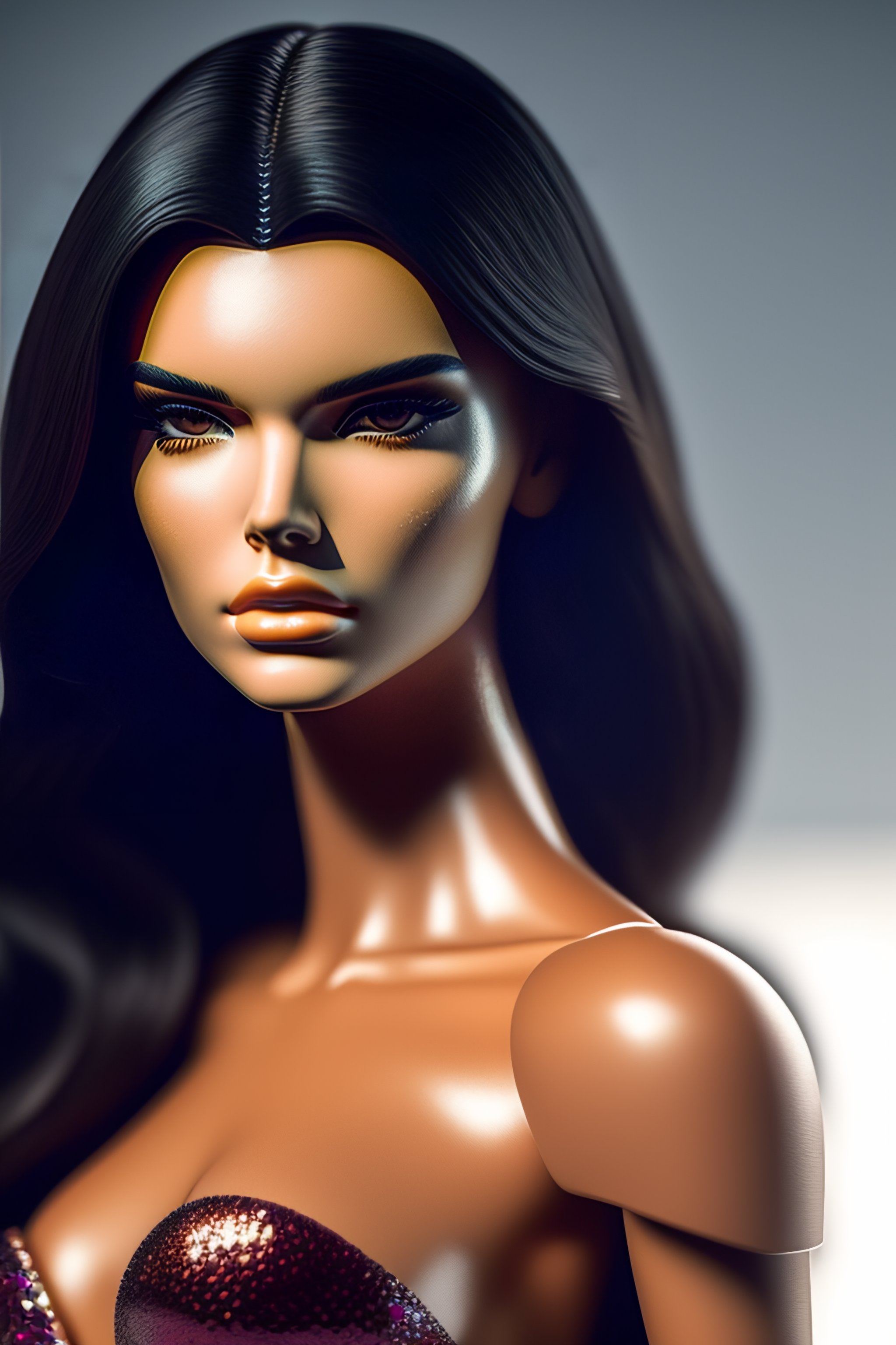 Lexica 2500 future kendall jenner robot plastic tight barbie