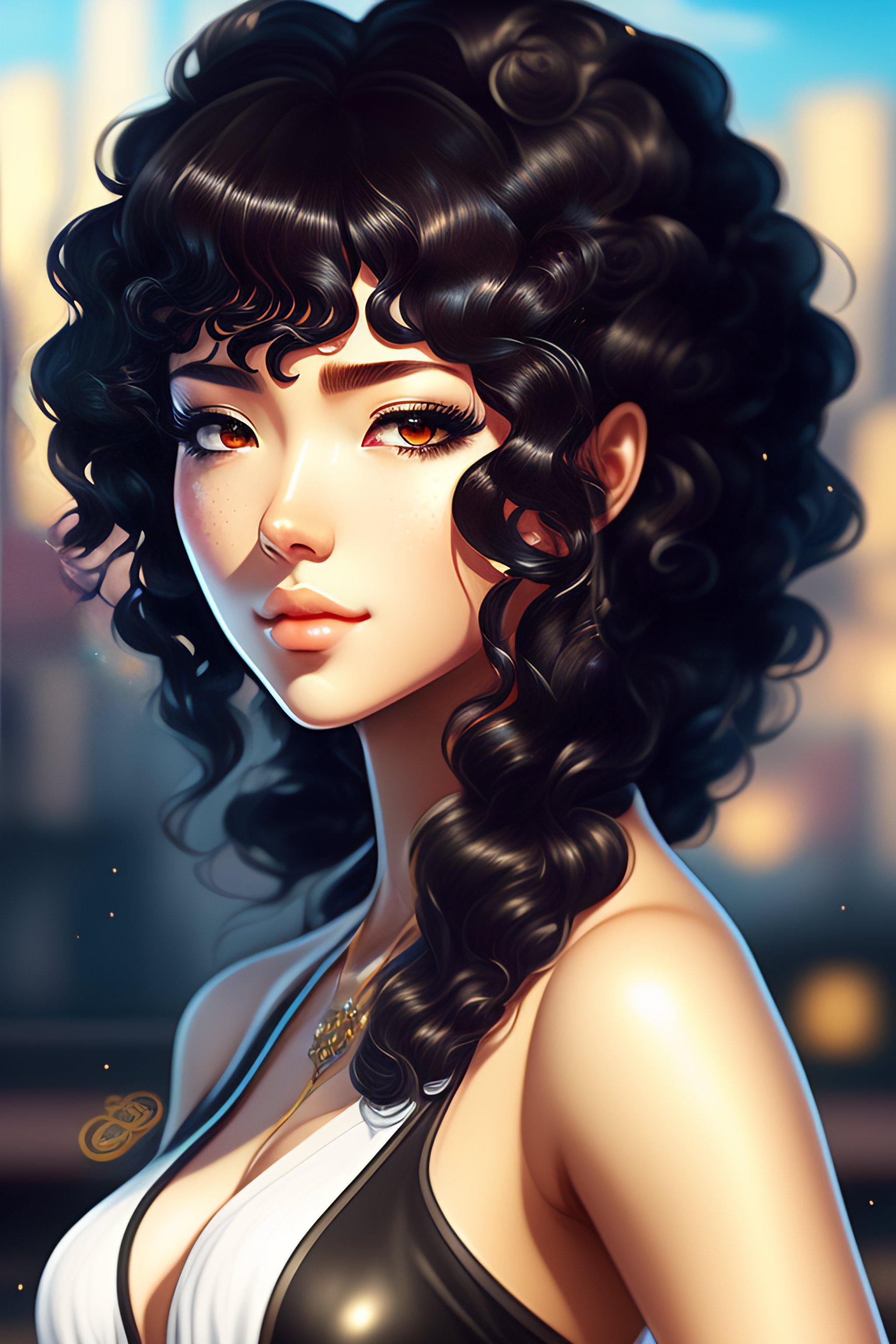 lexica-anime-portrait-of-white-girl-with-black-curly-hair-anime