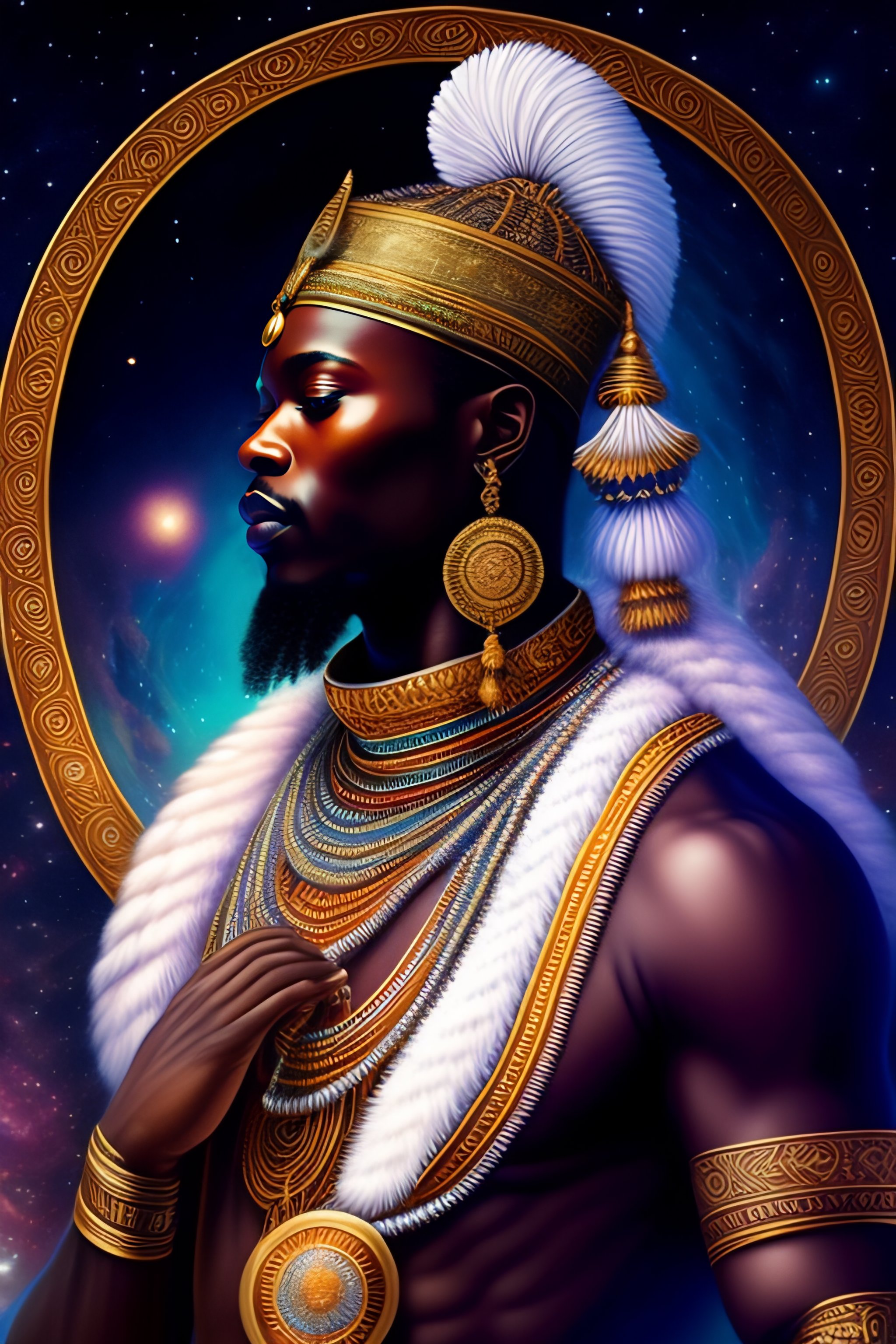 Lexica - Obatala the african orisha wearing a detailed and intricate ...
