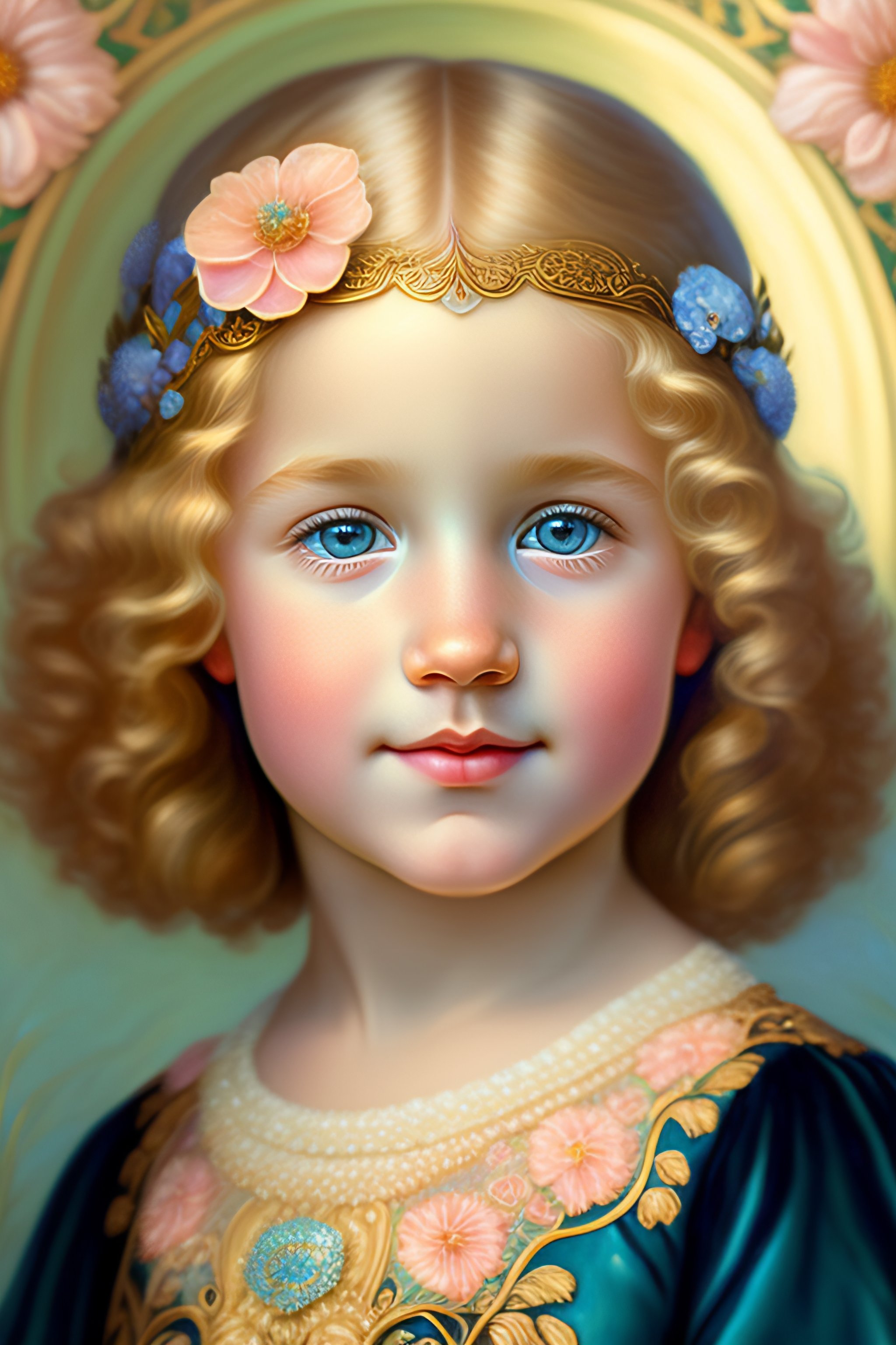 Lexica - Highly detailed Belgian art nouveau portrait of a short hair ...