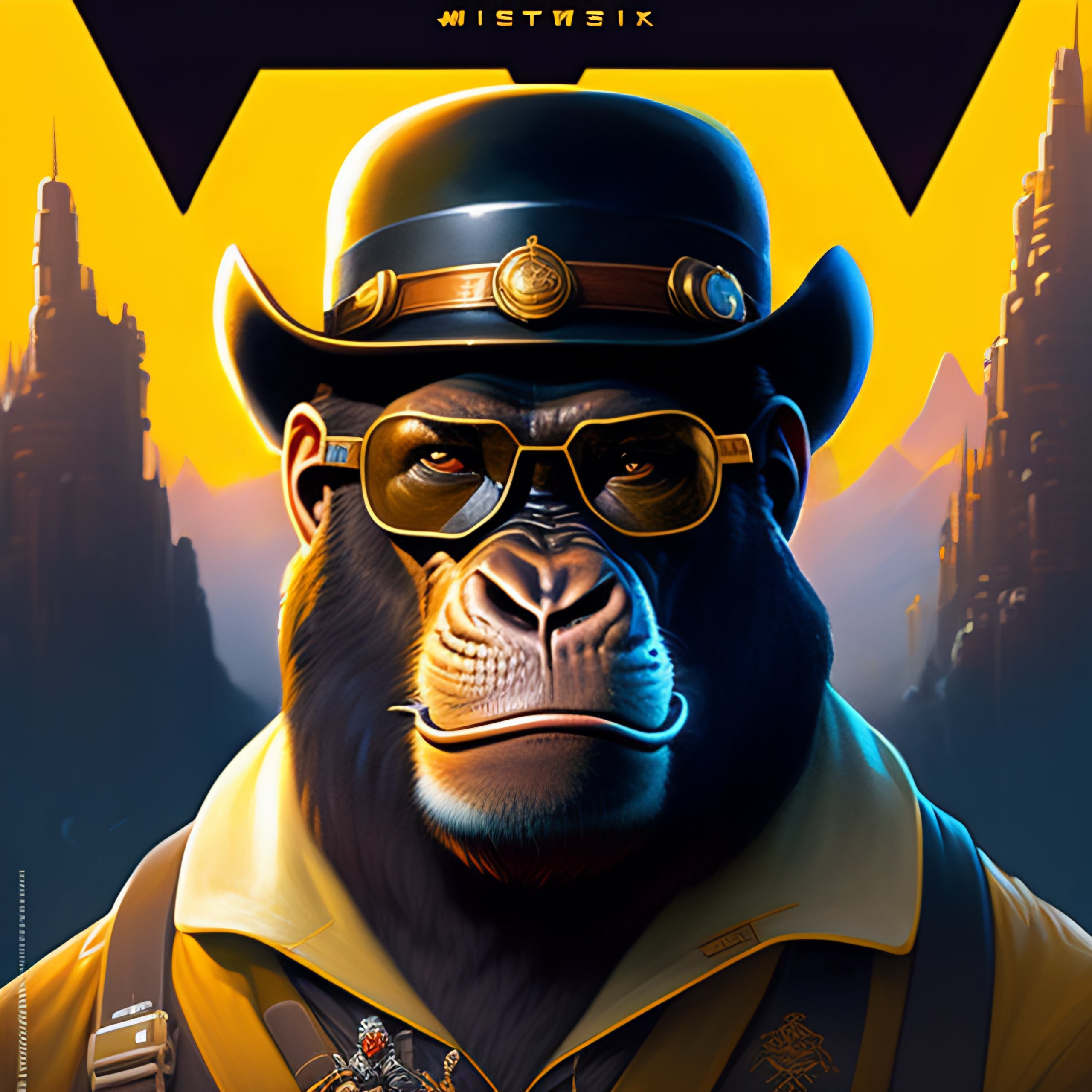 Lexica - Winston the ape from overwatch, square brim glasses, character ...