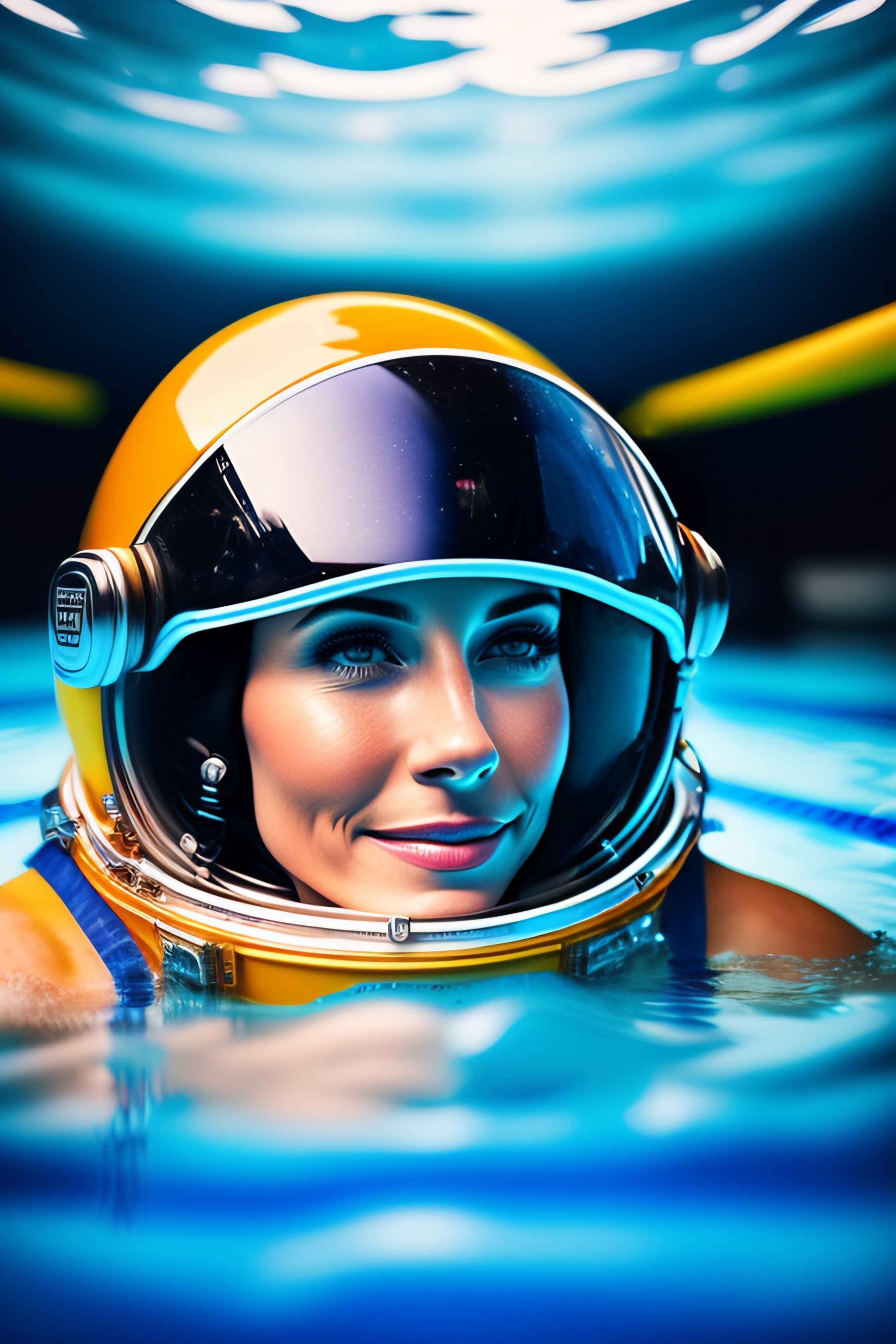 lexica-portrait-of-an-astronaut-in-a-swimming-pool