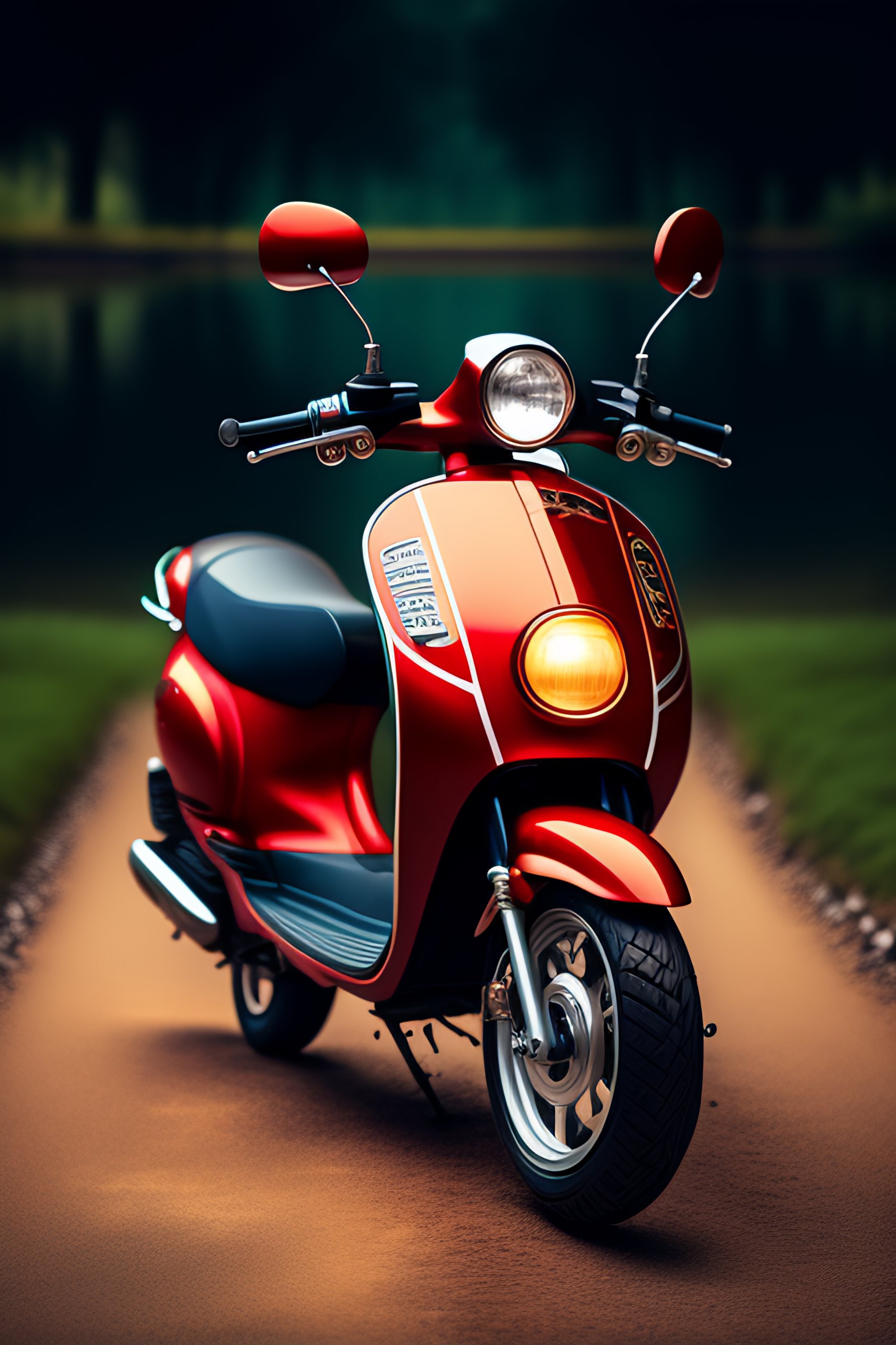 Lexica - Motorbike, scooter, roots, wooden parts, carbonfiber wicker