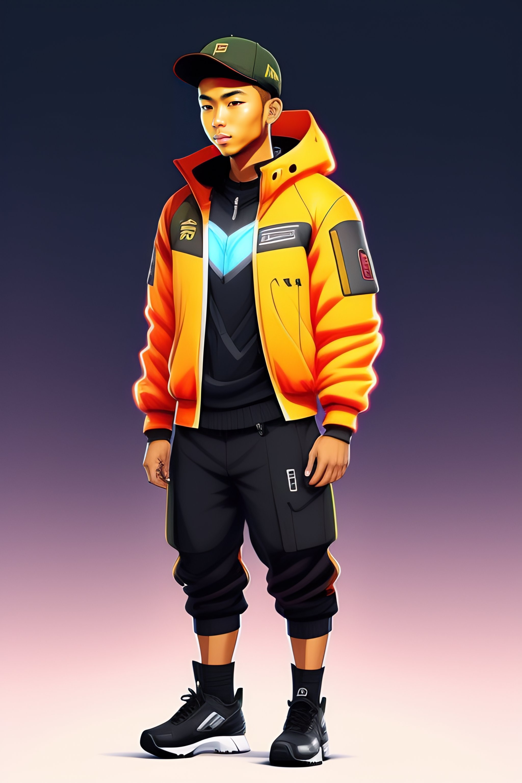 Lexica - Male mixed race Pokemon trainer in techwear clothes by Ken ...