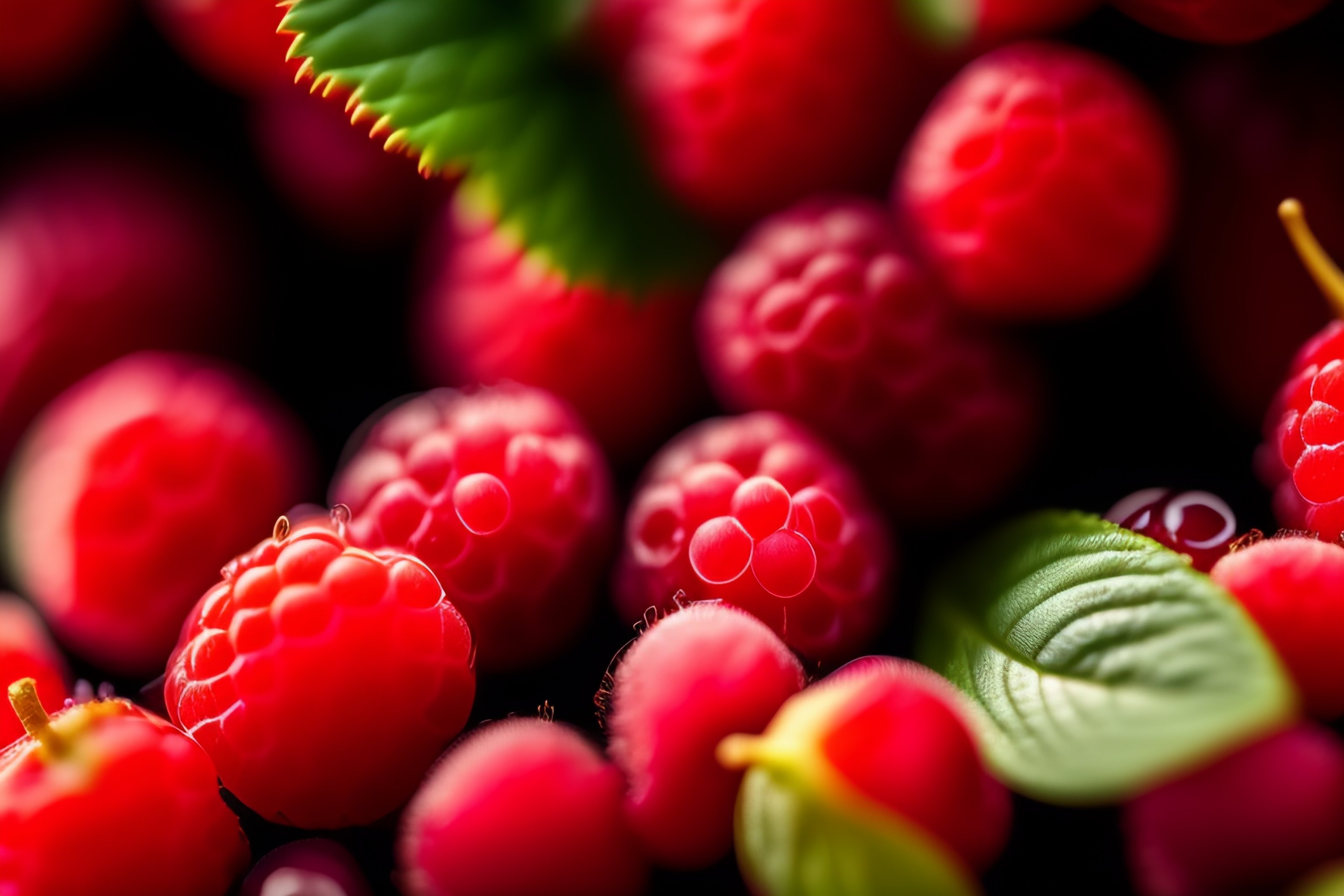 Lexica - Raspberries macro photo, super realistic, high quality