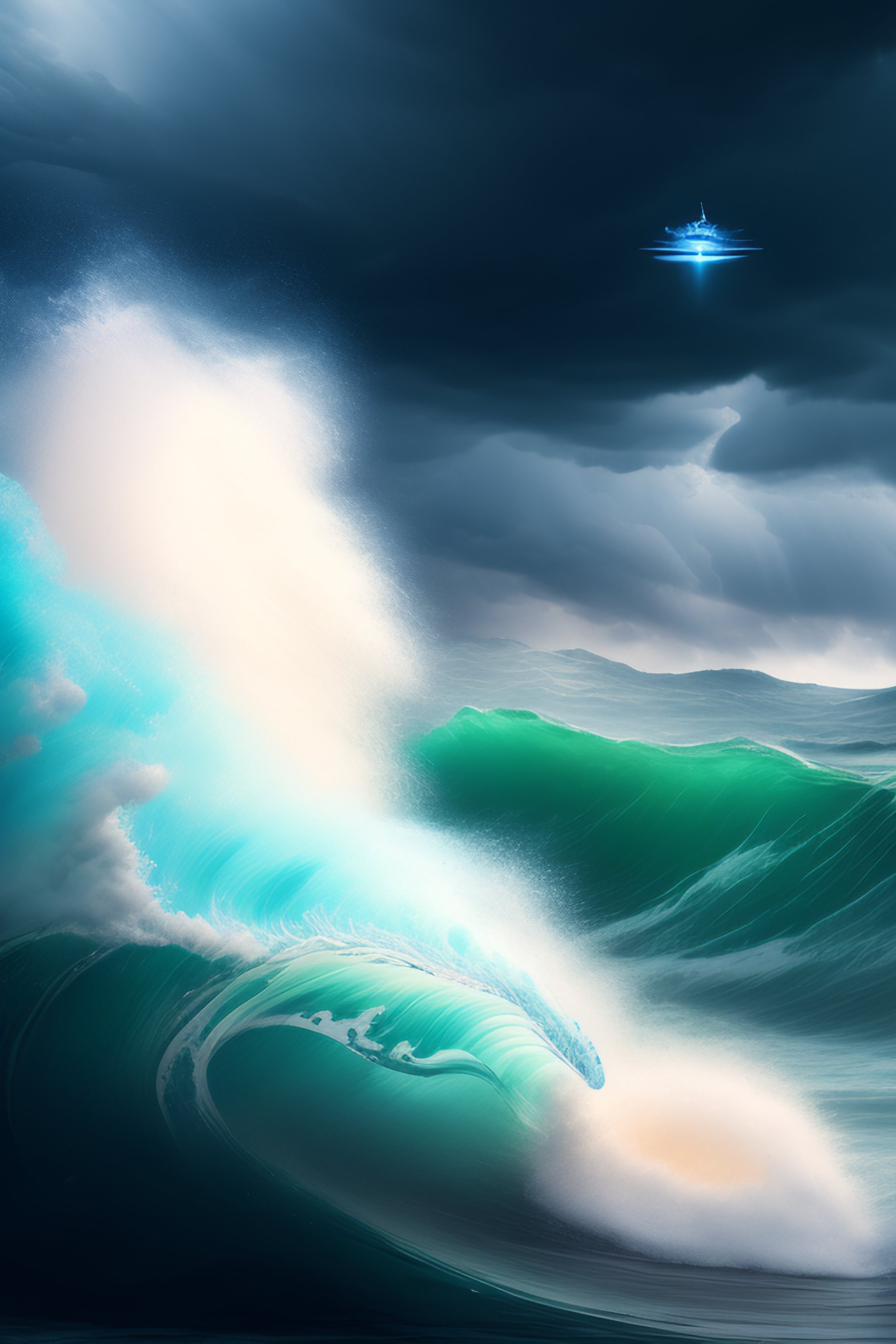 Lexica - Character desing, lancer, floating in the air over the water ...
