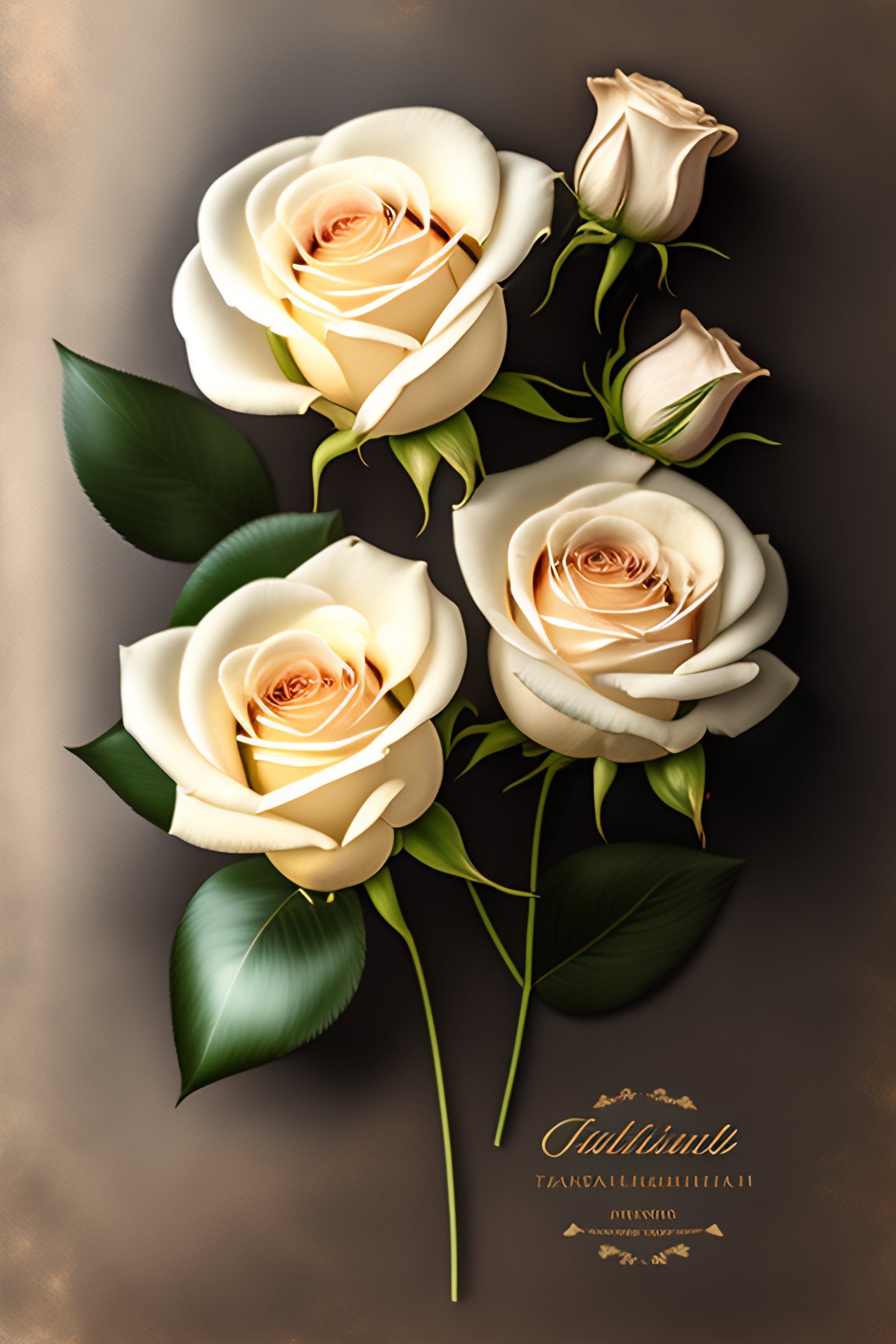 Lexica - High quality A4 old parchment paper, transparent white roses ...