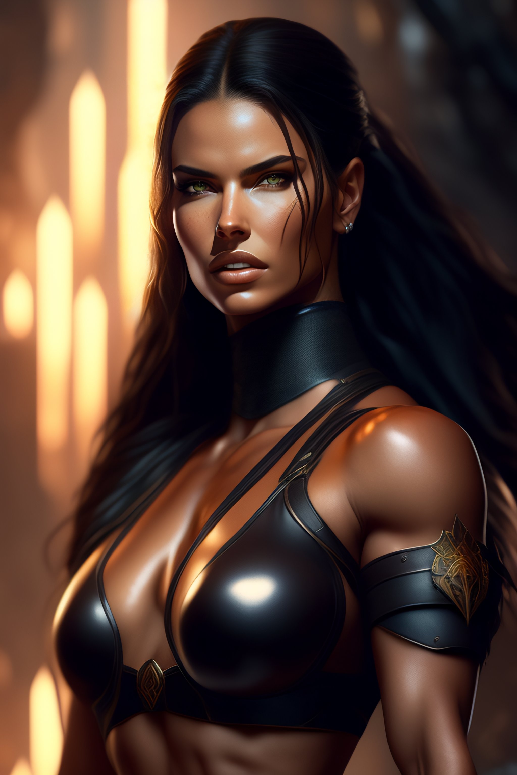 Lexica - Full portrait painting of adriana lima as lara croft, ultra realistic, concept art