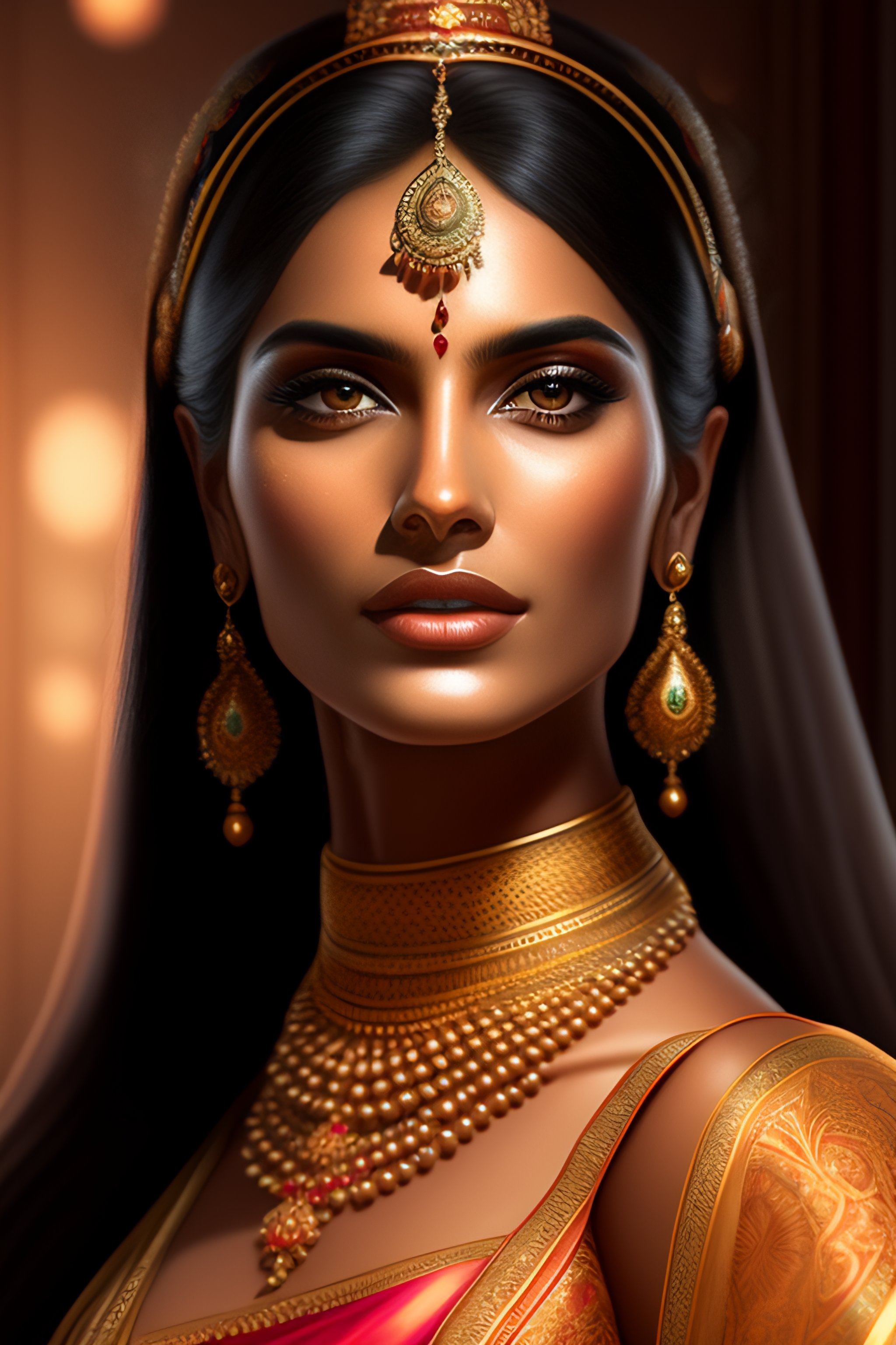 Lexica Portrait Of Indian Princess Elegant Highly Detailed Digital