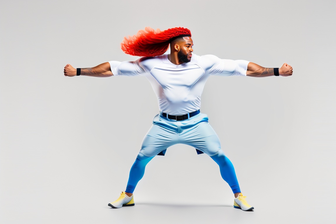 Lexica Man with multiple arms, showing hands ready to fight, full