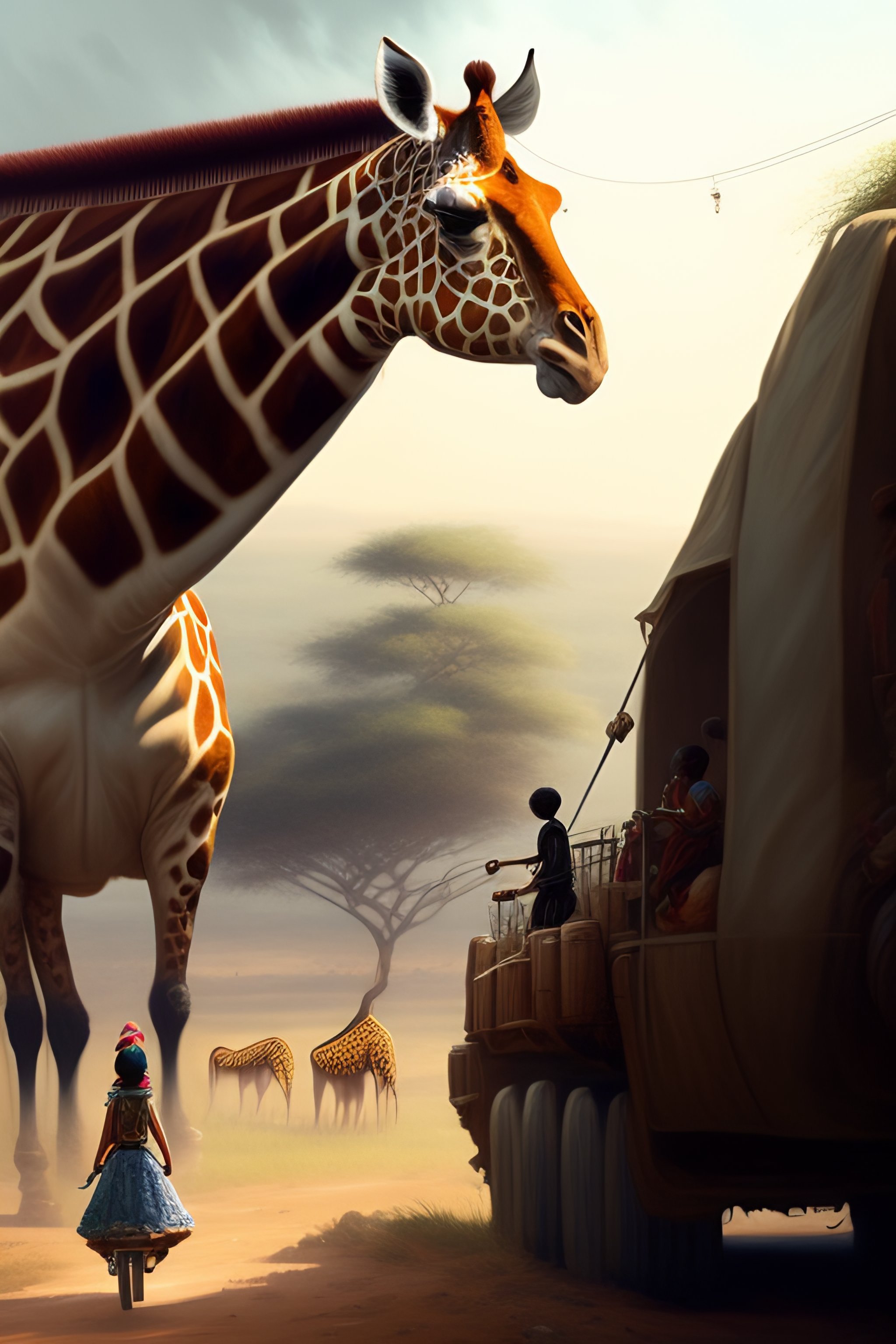 Lexica - Story book art by greg rutkowski. tiny girl riding on the back ...